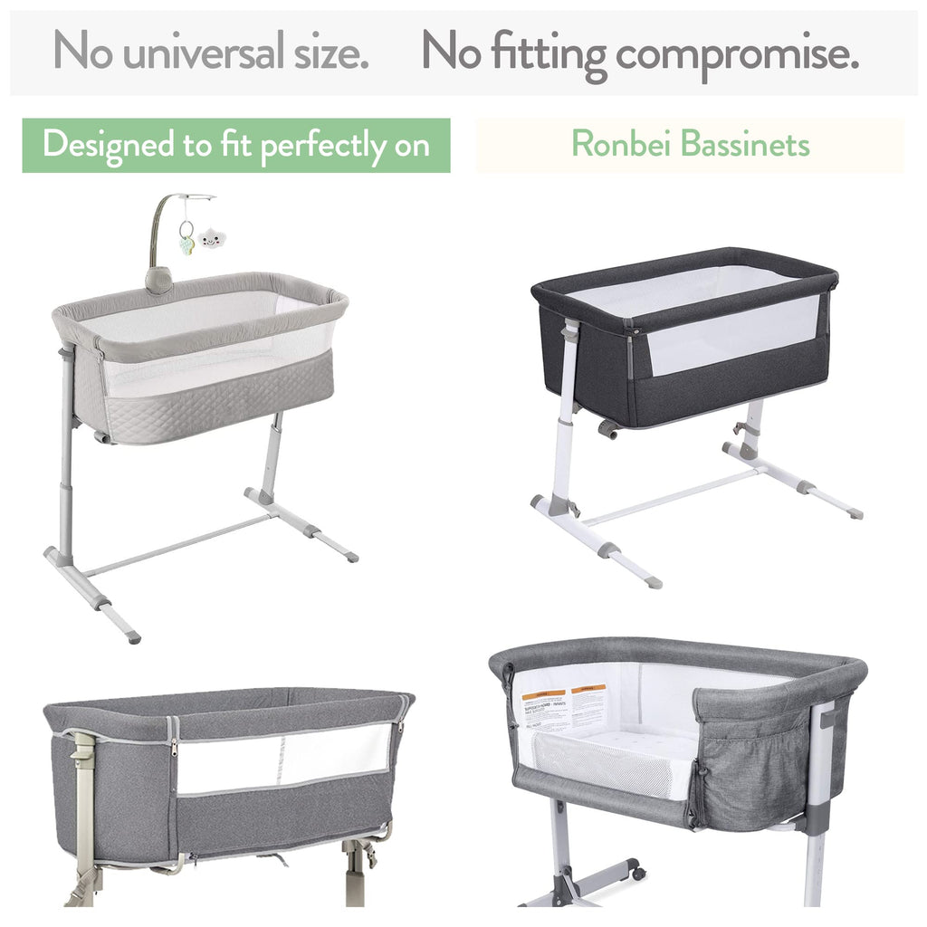 Joey + Joan Bassinet Sheets Compatible with 4moms Mamaroo Sleep Bassinet - Fits 18 x 30 Inch Oval Bassinet Mattress – Buttery Soft 100% Cotton – 2 Pack – Farm Animals – 2 Pack
