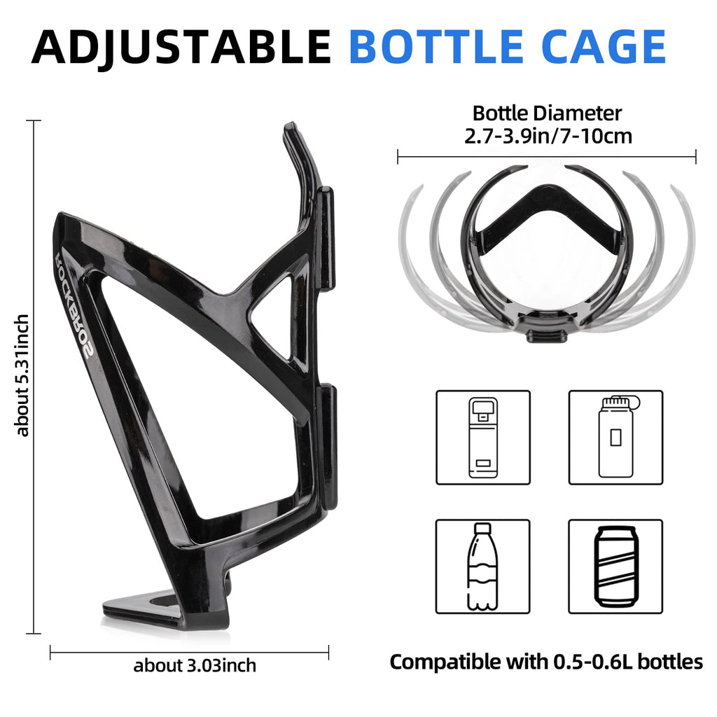 ROCKBROS Bike Water Bottle Holder Ultra-Light Bicycle Bottle Cages with Screws Tool, Universal Bike Cup Holder Rack for Road MTB Bikes…