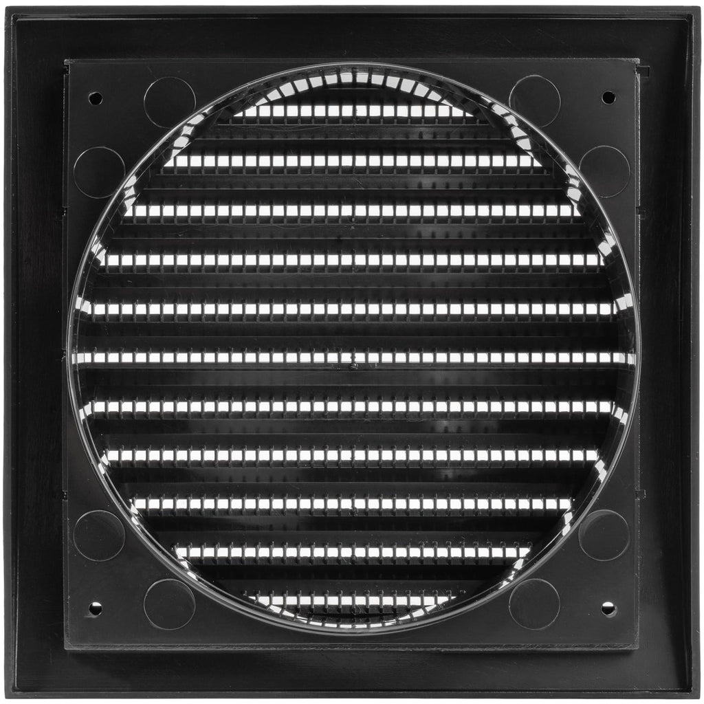 Repa Market 4 Inch Anthracite Dryer Vent Hood/Duct Cover for Walls or Ceiling/ABS Plastic Louvered Air Grille with Built-In Mesh Screen/Exhaust and Dryer Vent Covers for Indoor & Outdoor Use