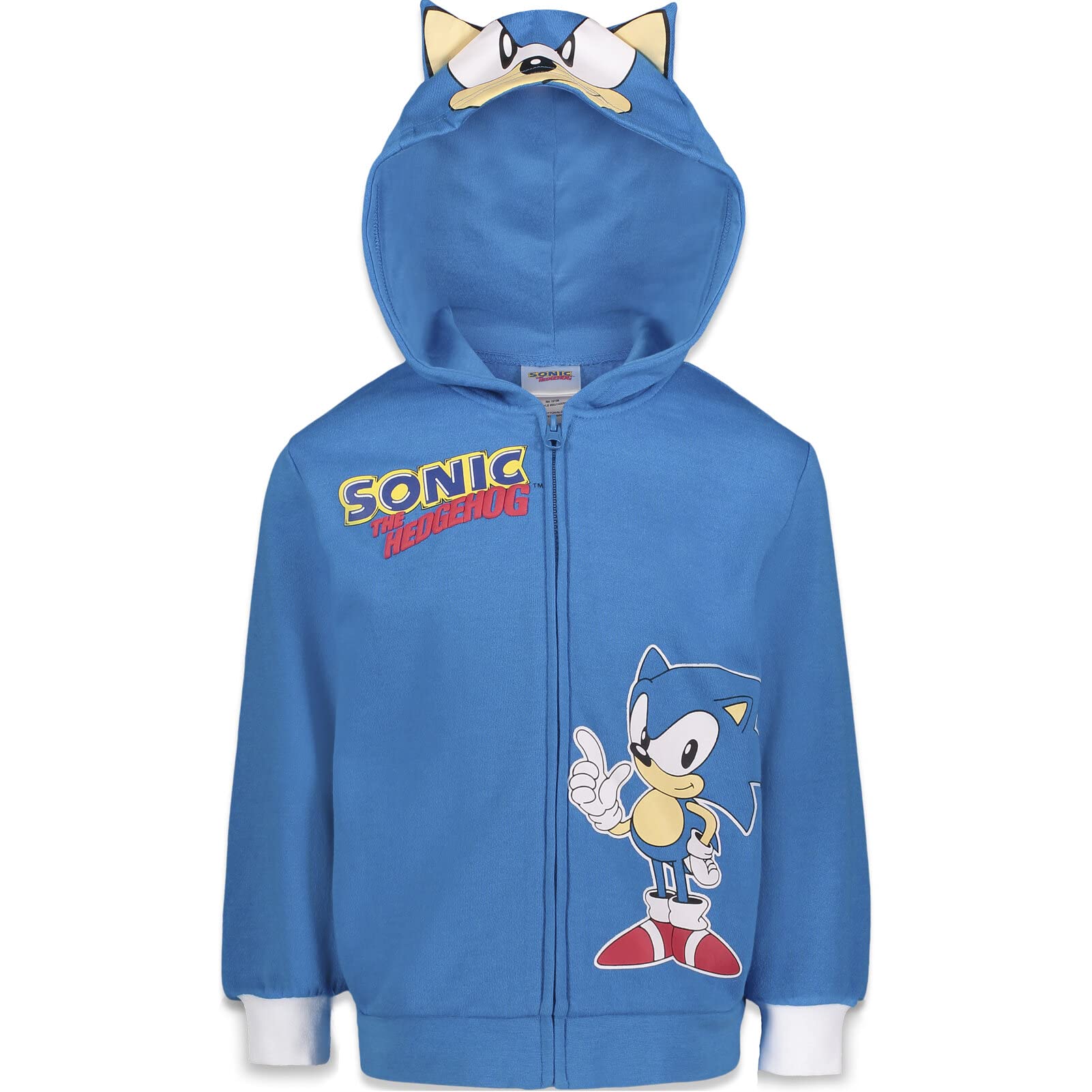 SEGA Sonic the Hedgehog Cosplay Fleece Zip-Up Hoodie Toddler to Big Kid