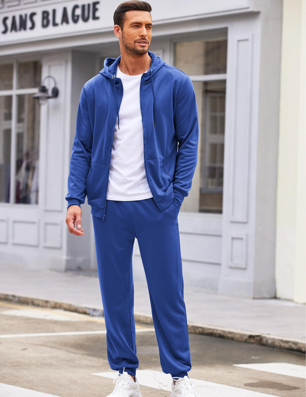 COOFANDY Sweatsuits for Men 2 Piece tracksuit Sets Full Zip Hoodie Sweatpants for Men Casual Sports Jogging Suits S-4XL