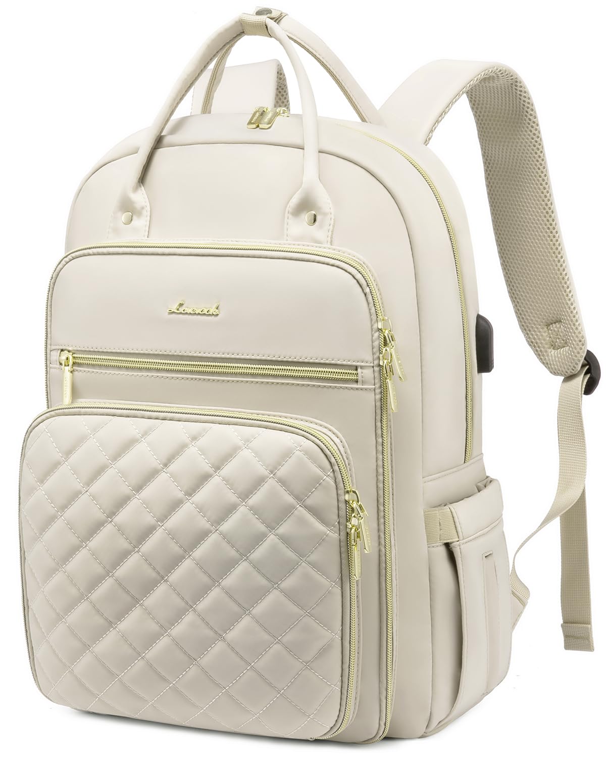 LOVEVOOK Laptop Backpack for Women, Water Resistant Travel Work Backpacks Purse College Business Teacher Nurse Computer bag with USB Charging Port