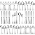 Silverware Set 20 Piece Stainless Steel Flatware Set Silverware Utensils for 4 People Includes Forks Knives Spoons & Salad Forks Dishwasher Safe Durable Tableware for Home Restaurant or Outdoor Use