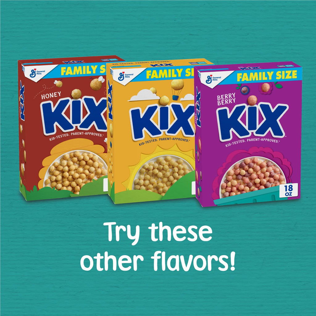 Kix Whole Grain Breakfast Cereal, Crispy Corn Cereal Puffs, 12 oz