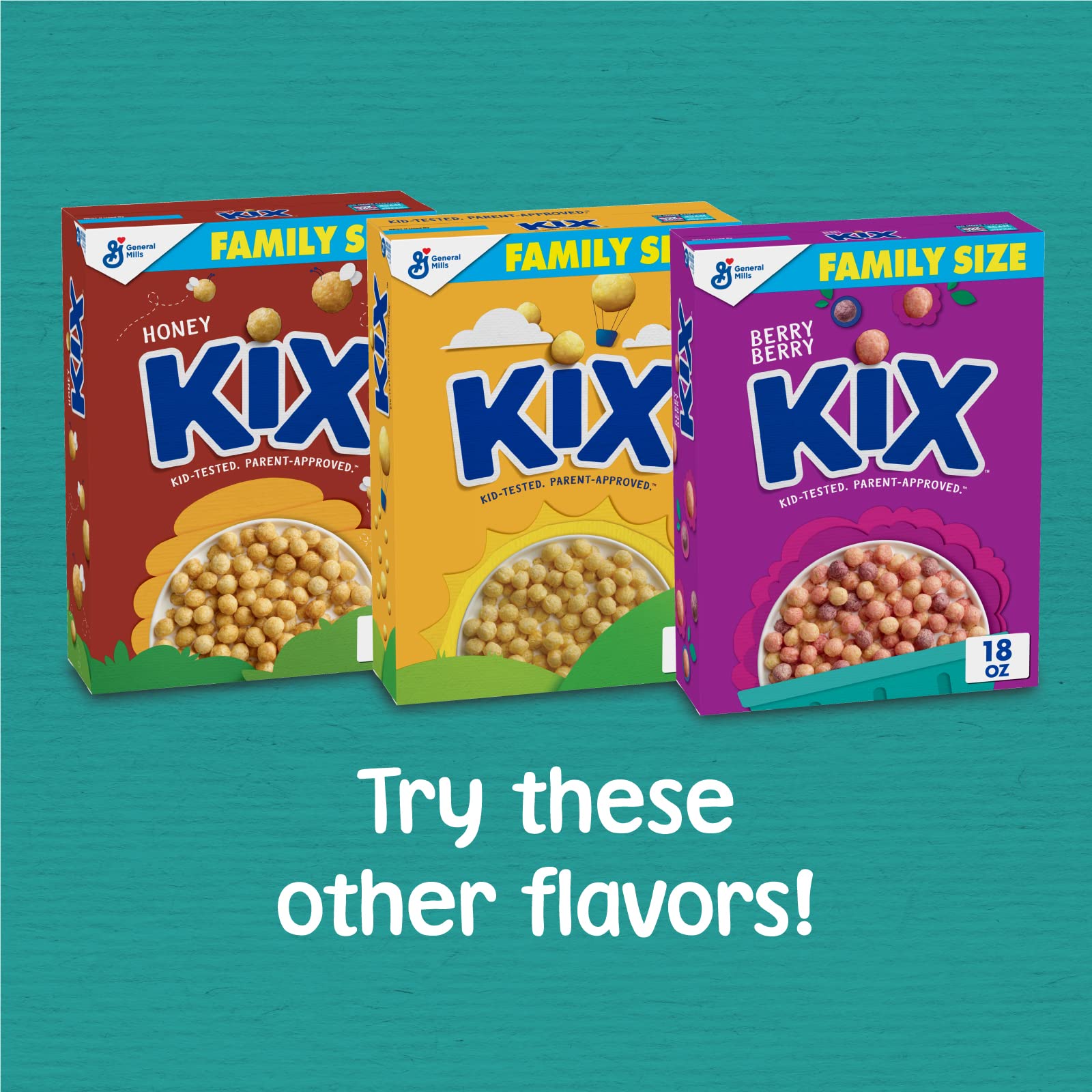 Kix Whole Grain Breakfast Cereal, Crispy Corn Cereal Puffs, 12 oz