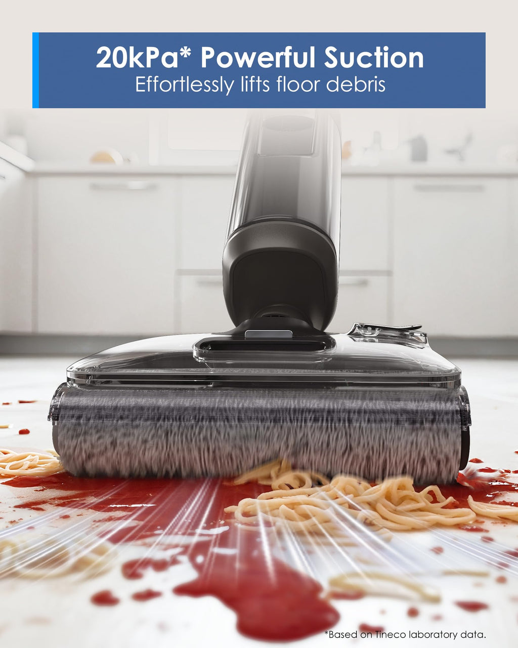 Tineco Floor ONE i5 Stretch Wet Dry Vacuum Cleaner, Vacuum & Mop in One Step, 20kpa Powerful Suction, 180° Lay-Flat Design, Anti-Tangle Design, Dual-Sided Edge Cleaning, Up to 30* Minutes Runtime