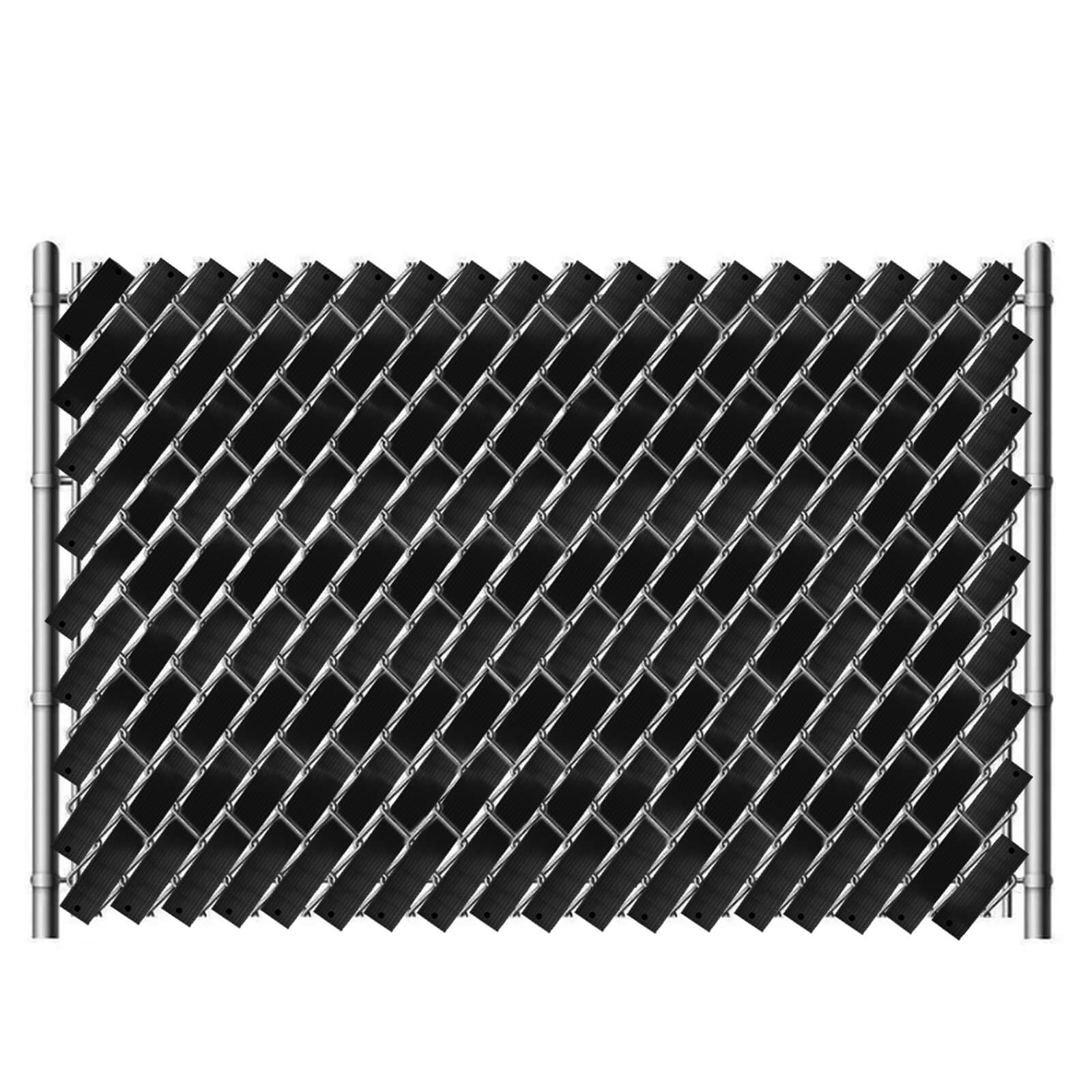 Chain Link Fence Privacy Tape, 246ft x 0.15ft Chain Link Fence Slats, Fence Covering Privacy, Brown (200PCS Button + Puncher Included)