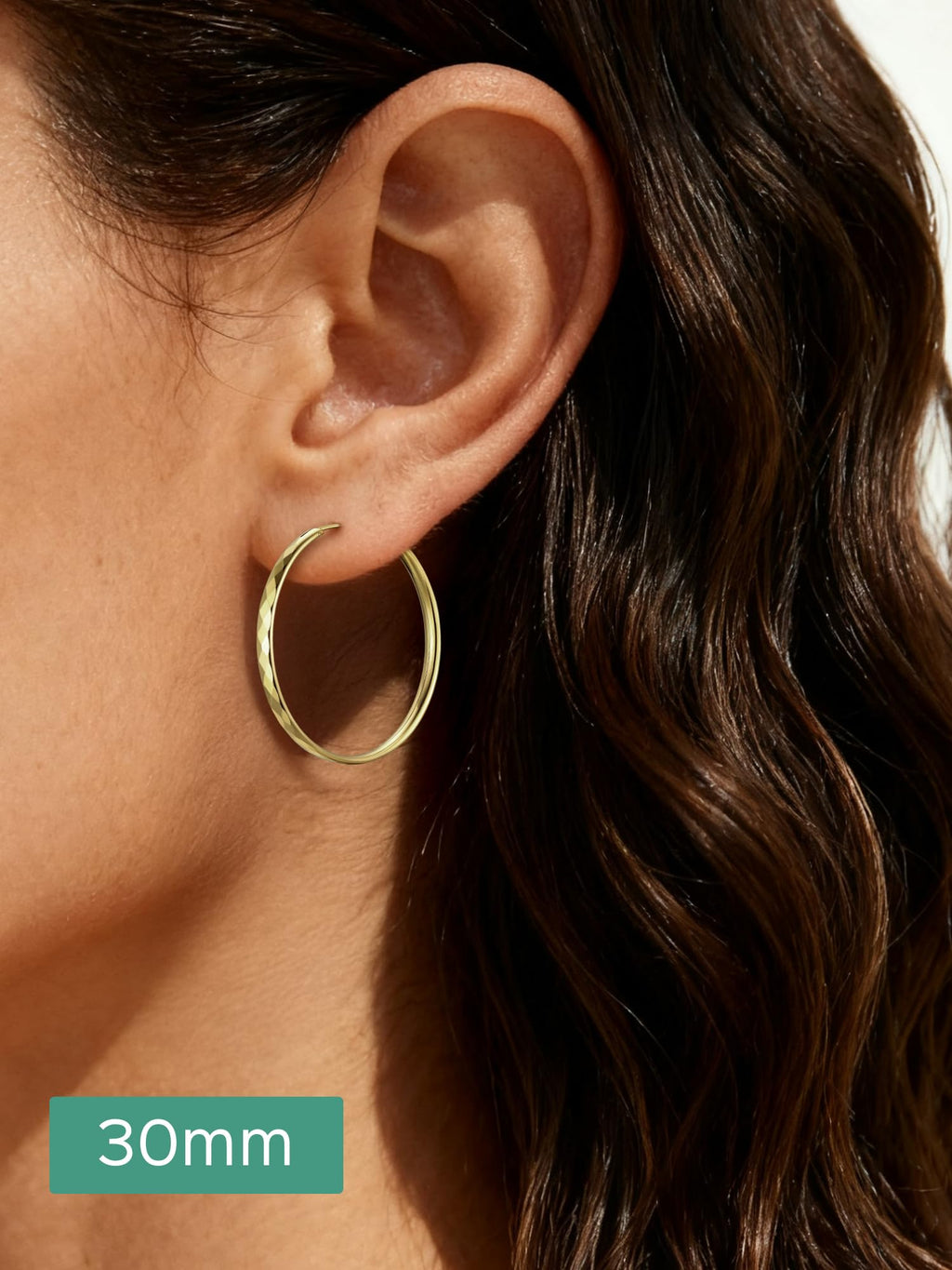 ChicSilver 925 Sterling Silver Hoop Earrings for Women Hypoallergenic, Lightweight Large Gold Plated Silver Hoop Earrings, Endless Hoops Earring 20/30/40/50/60/70MM