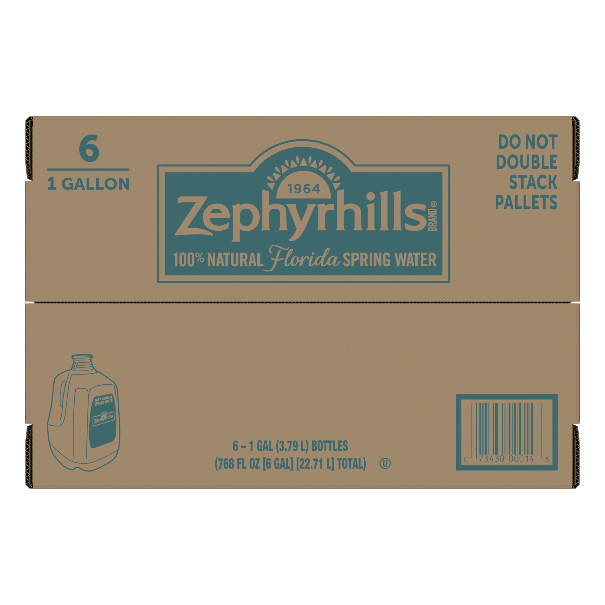Zephyrhills Spring Water, 8 oz Mini Bottles, 48 Pack (3 Cases)