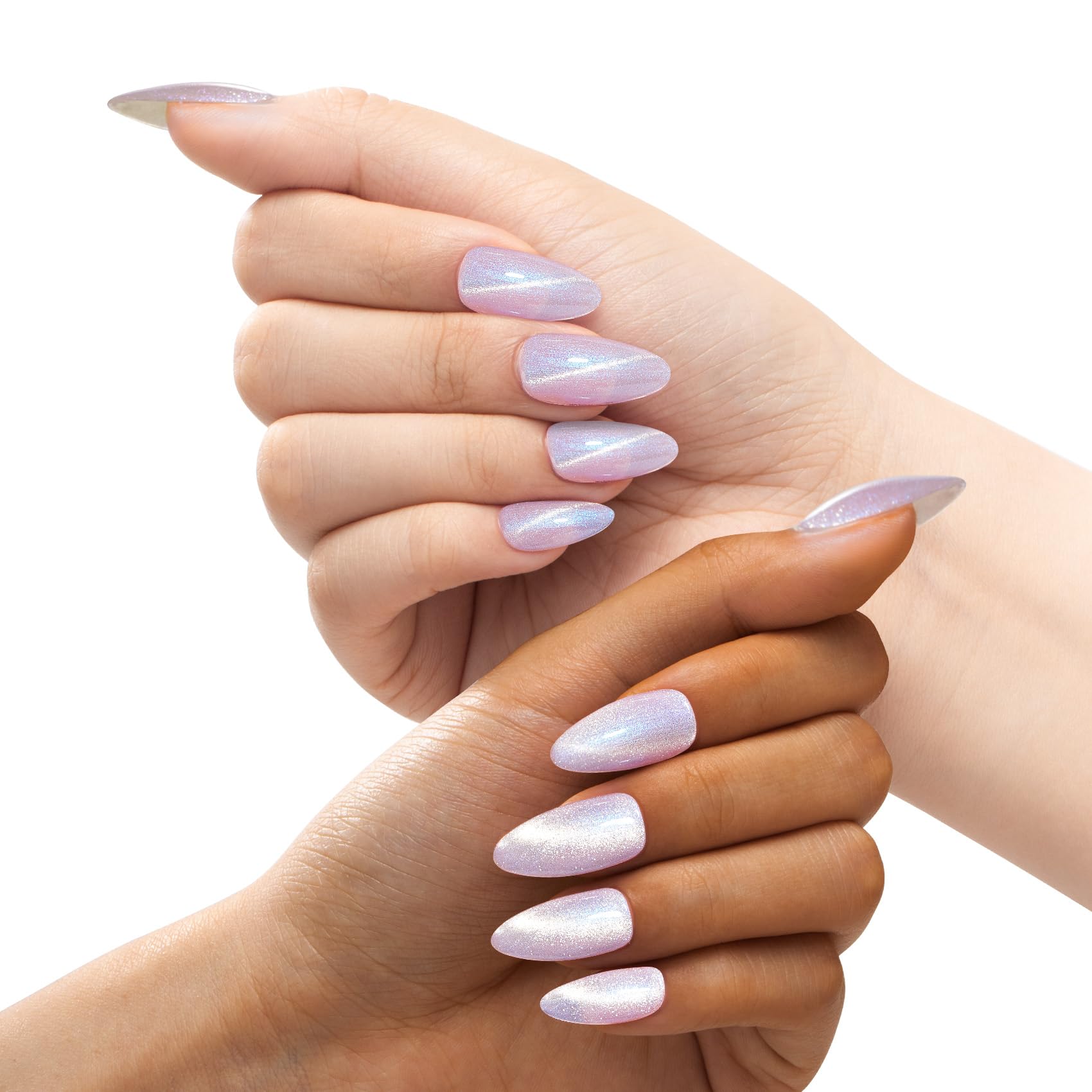 MAYCHAO 15ML Golden Amethyst Cat Eye Gel Nail Polish 1Pc Velvet Mirage Cat Eye Gel Polish Soak off Holographic Magnetic Nail Polish for Nail Art Manicure Salon DIY at Home, 0.5 OZ