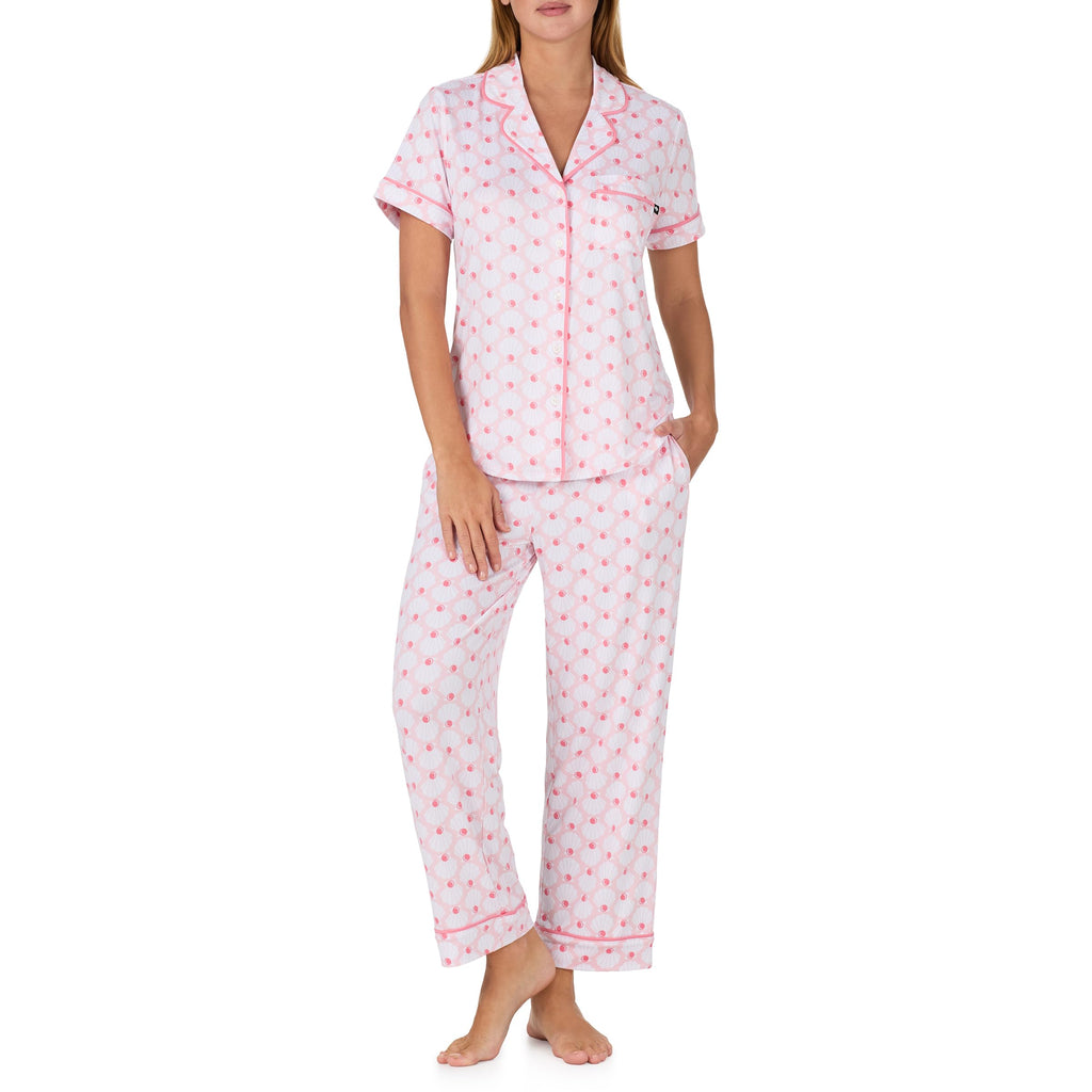 kate spade new york Short Sleeve Cropped Pant PJ Set