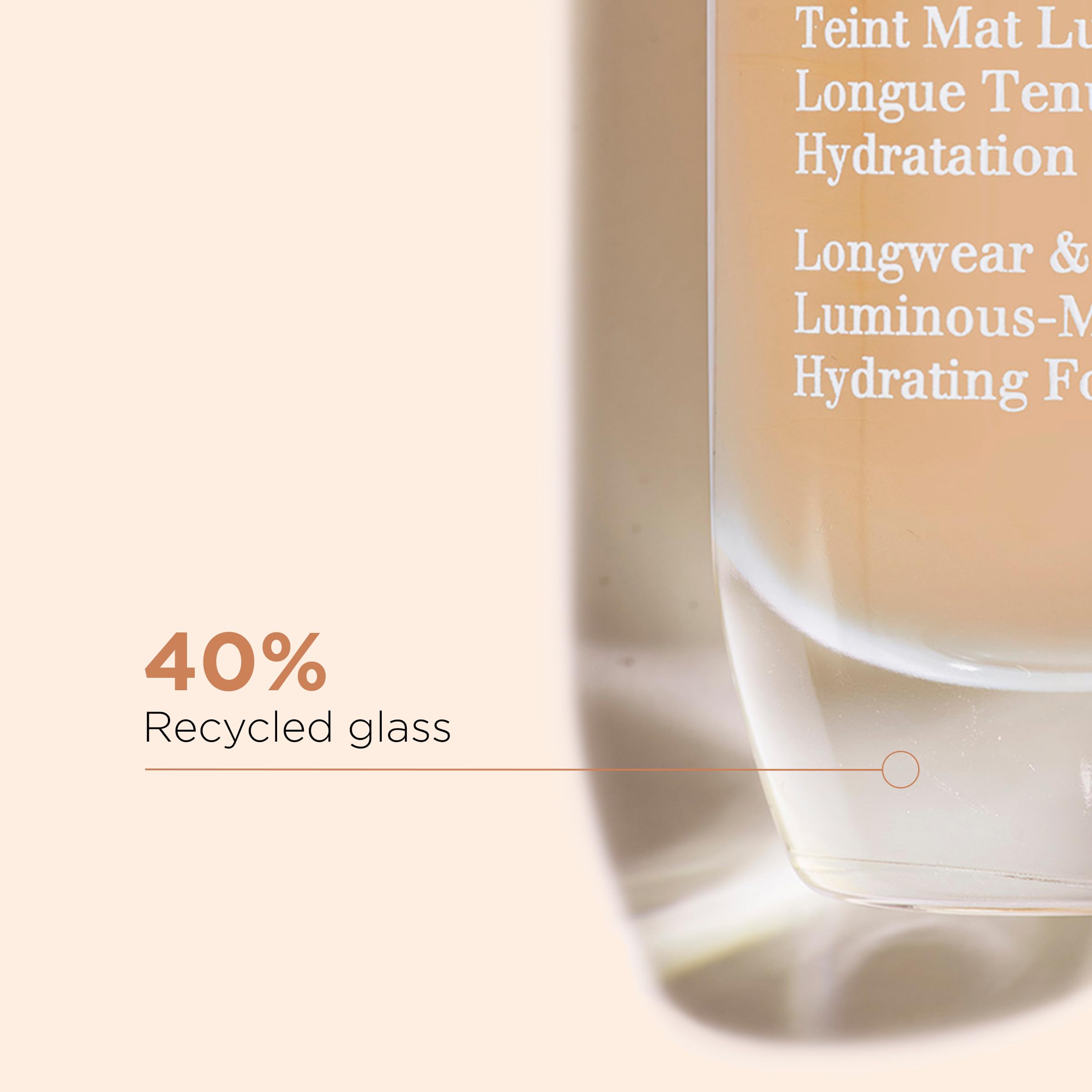 Clarins Skin Illusion Longwear Full Coverage Foundation|Luminous Matte Finish|24H Hold and 24H Hydration|Natural Looking|Transfer, Sweat and Smudge Proof| Contains Hyaluronic Acid|1 Fl Oz