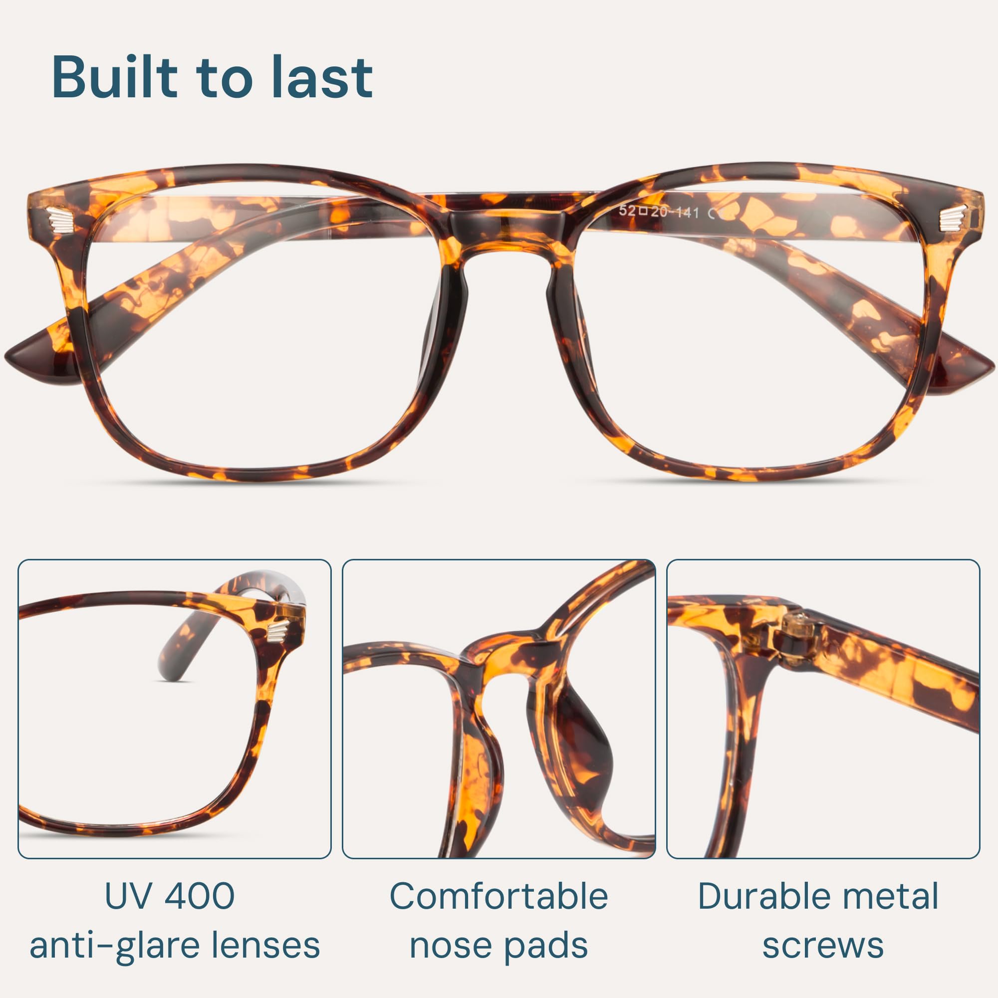 Gaoye Transparent, Clear Blue Light Glasses for Computer & Gaming - Anti UV Ray Lenses, Scratch-Resistant & Comfort Fit