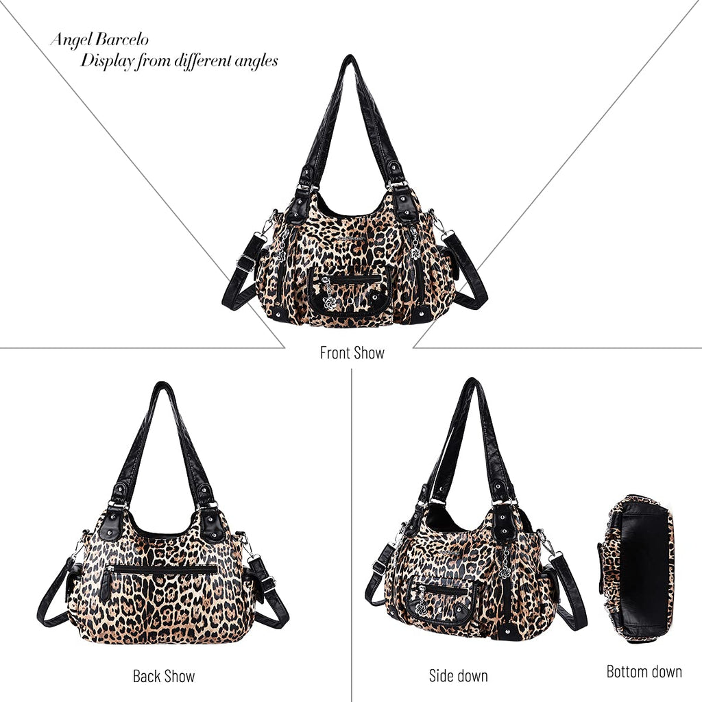 Angel Barcelo Purses for Women Soft PU Leather Shoulder Bag Crossbody Purse and Handbags
