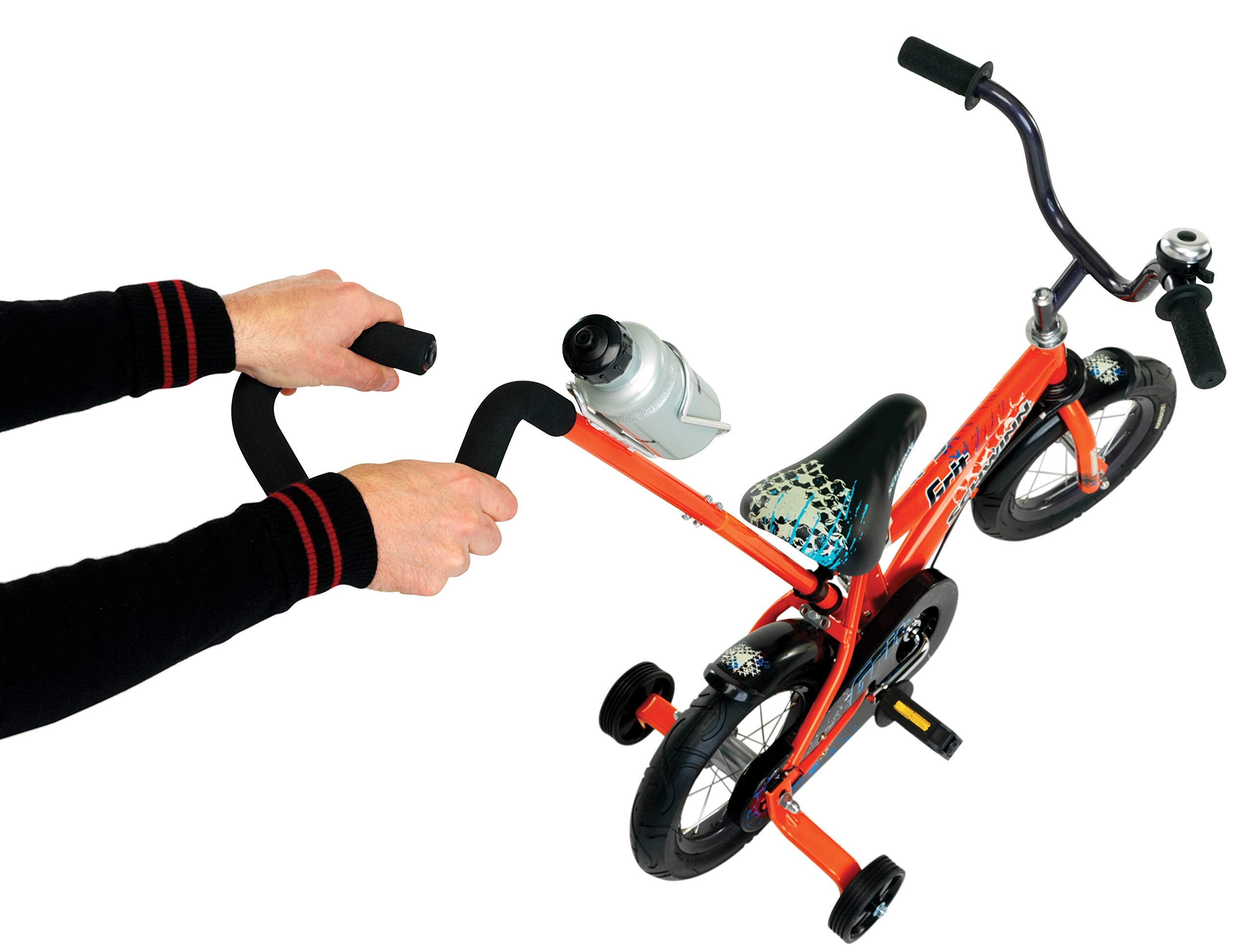 Schwinn Petunia and Grit Bike, Bike for Kids Ages 2-4, Steerable Beginner Bicycle with Training Wheels, Parent Push Handle, Rear Coaster Brake, Adjustable Seat