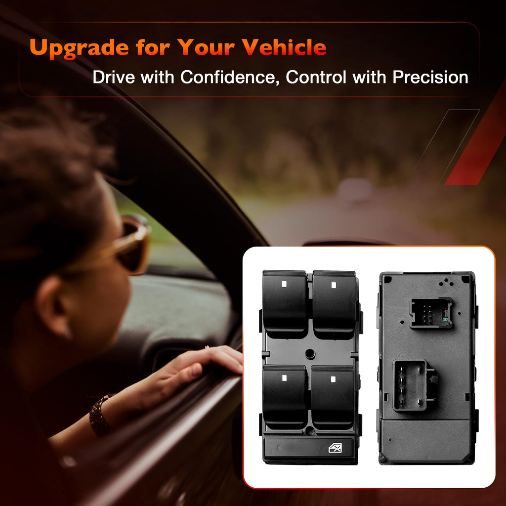 Power Window Switch Passenger Front Right, Rear Left or Right | Window Buttons | Fits GMC Acadia, Sierra, Chevy Silverado, Tahoe & More Year Model 2006-2015 | #22895545, 15888174