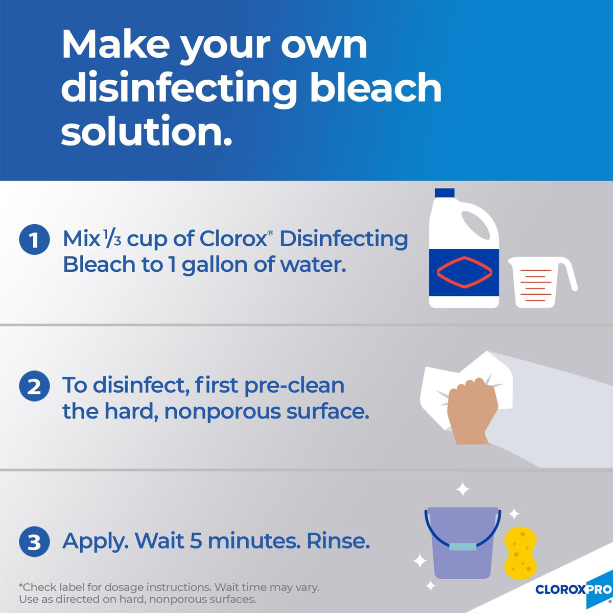 Clorox Disinfecting Bleach, 121 Fluid Ounces (Package May Vary)