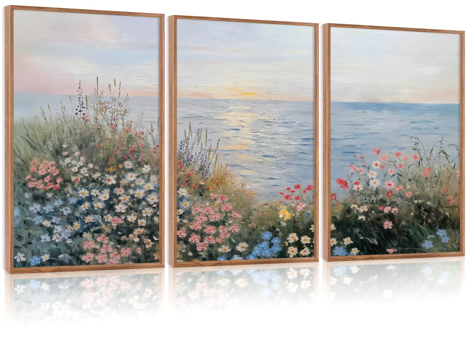 CHDITB Abstract Modern Framed Canvas Wall Art Set, Contemporary Artwork for Home Decor, Neutral Pastel Illustration Wall Painting, Nordic Minimal Zen Art Prints for Living Room Office-16 x24 x3