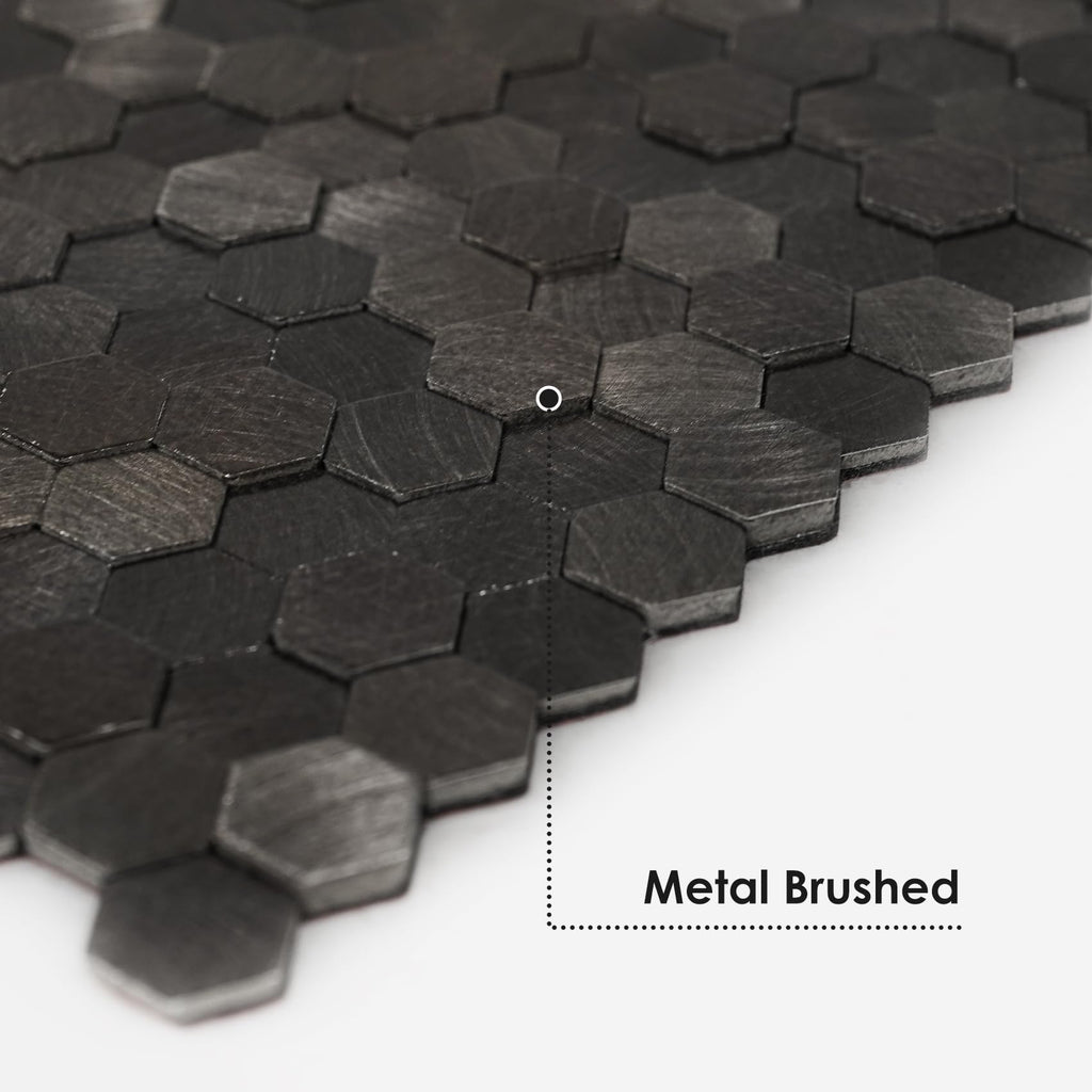 STICKGOO Peel and Stick Backsplash Tiles, Stick on Mosaic Self Adhesive Tiles, 3D Hexagon Backsplash for Kitchen Bathroom Fireplace Vanity (8PCS, Copper)
