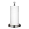 KASUNTO Paper Towel Holder with Crystal Ball - Steel Countertop Stand, Fits Standard & Jumbo Rolls, Brushed Nickel