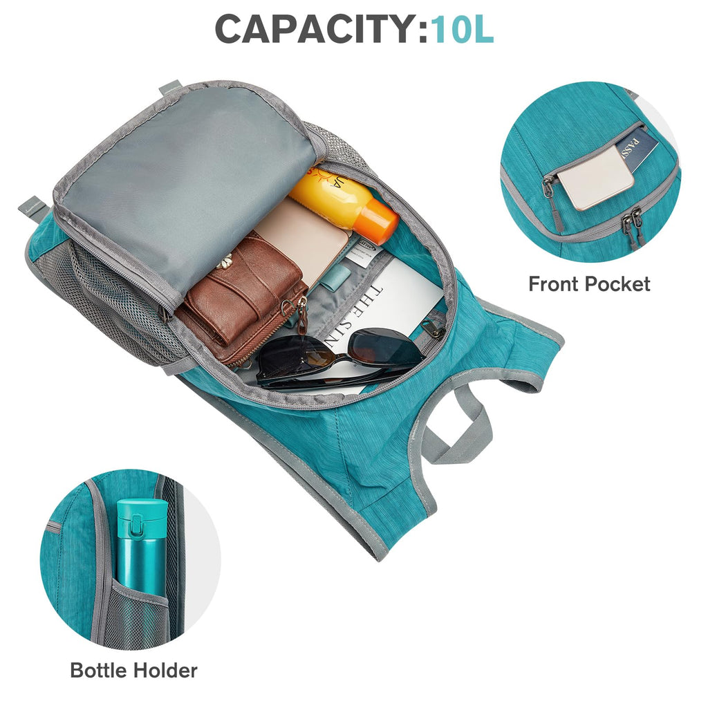 G4Free 10L/15L Hiking Backpack Lightweight Packable Hiking Daypack Small Travel Outdoor Foldable Shoulder Bag