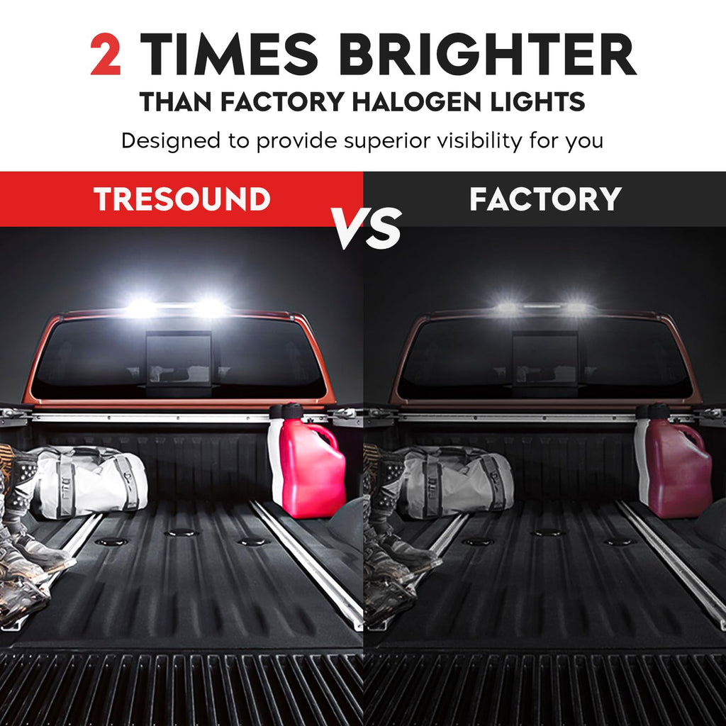 Tresound For 1994-2001 Dodge Ram 1500/2500/ 3500 Third 3rd LED Brake Light Cargo Lamp High Mount Brake Light Replacement (Black+ Smoke Lens)
