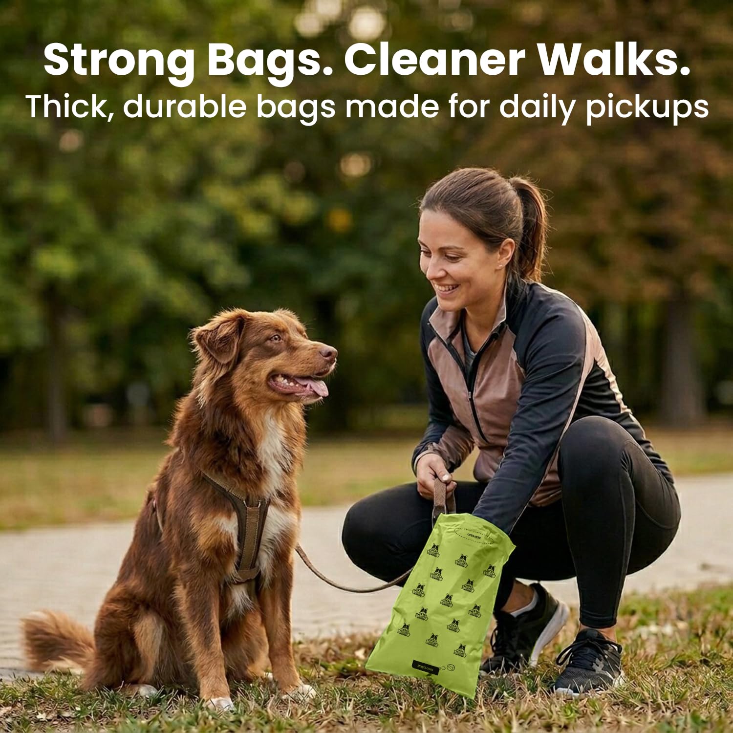 Pogi’s Dog Poop Bags – Leak-Proof & Extra Thick Pet Waste Bags (Fresh Scent, 10 Rolls, 150-Count)