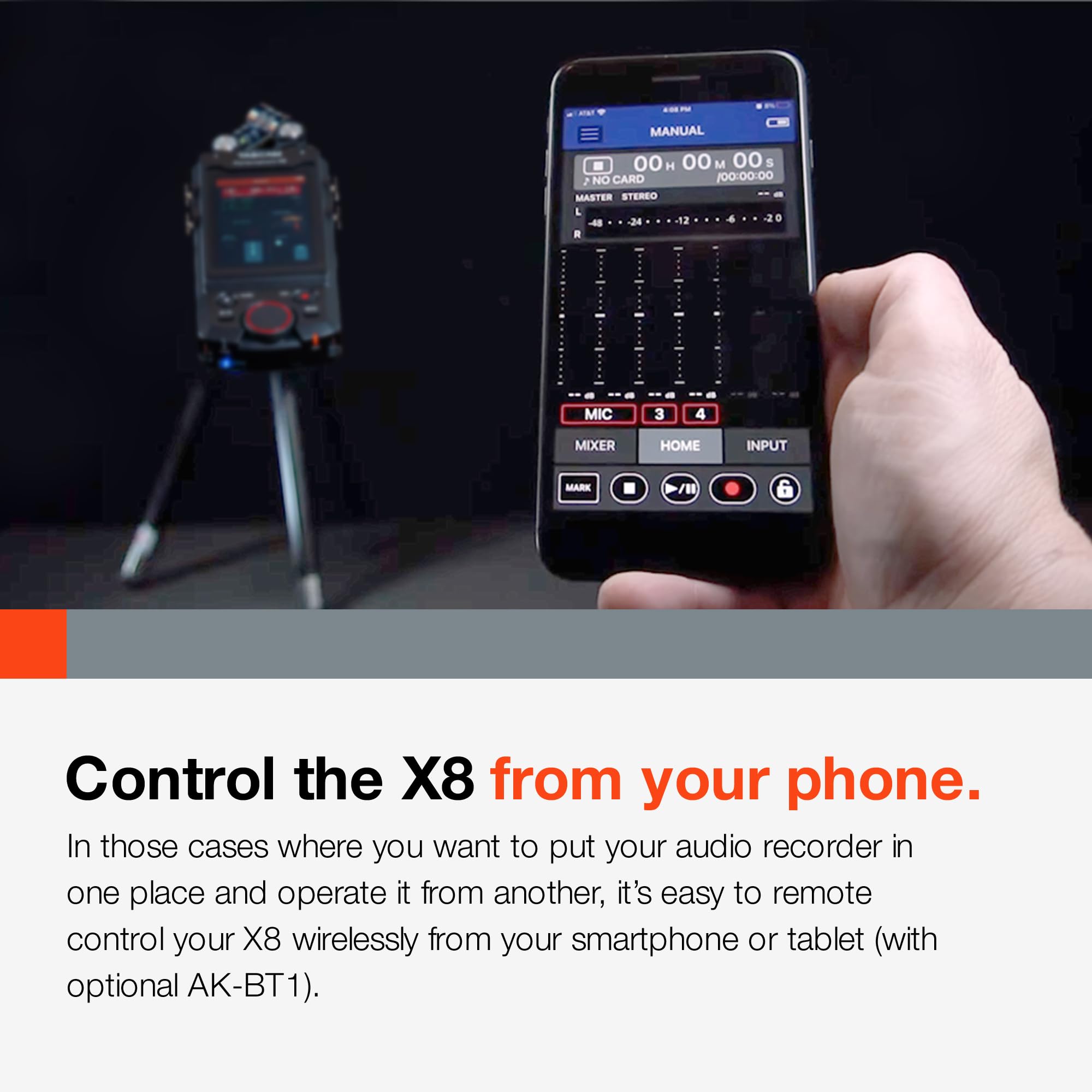 TASCAM Portacapture X6 32-bit Float Portable Audio Recorder, Field Recorder for Video, Music, Podcast, Voice, Podcasting