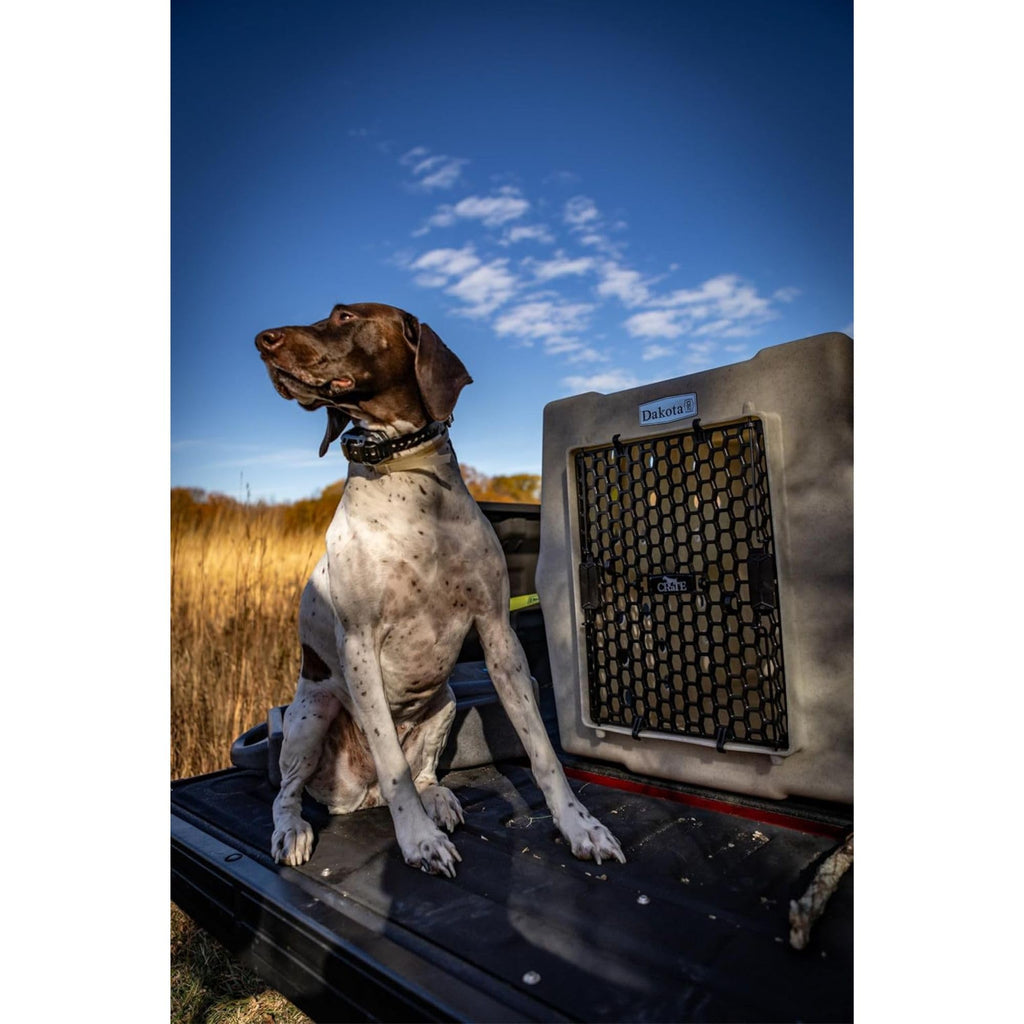 Dakota 283 Canine Rough and Tough Economy Dog Crate w/ Removable Two-Way Door - Heavy Duty Outdoor Kennel for Medium Breed Dogs (Coyote Granite, Intermediate)