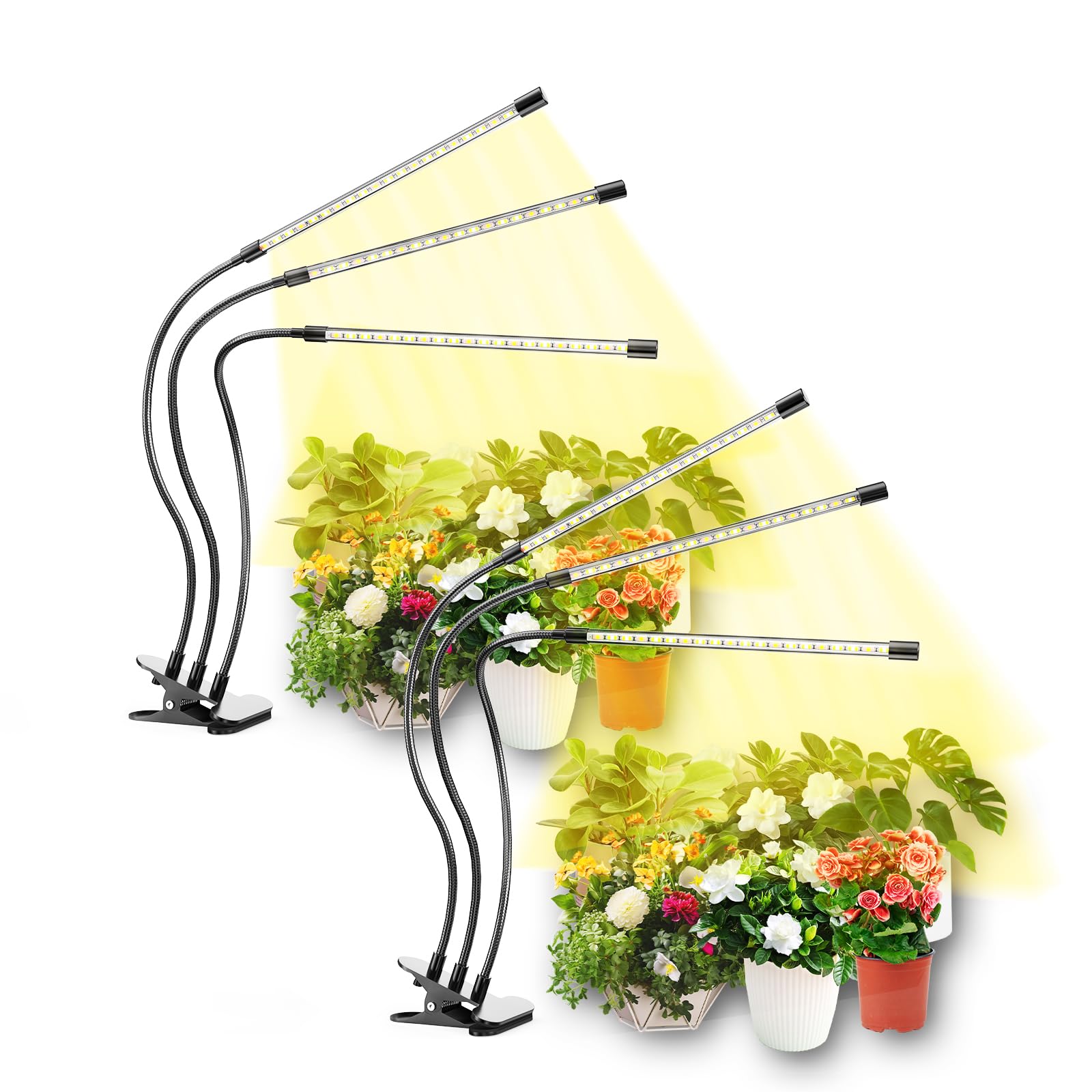 bseah Grow Light Plant Lights for Indoor Plants, Full Spectrum Plant Grow Lamp, 10 Dimmable Levels, Auto ON & Off with 3/9/12H Timer