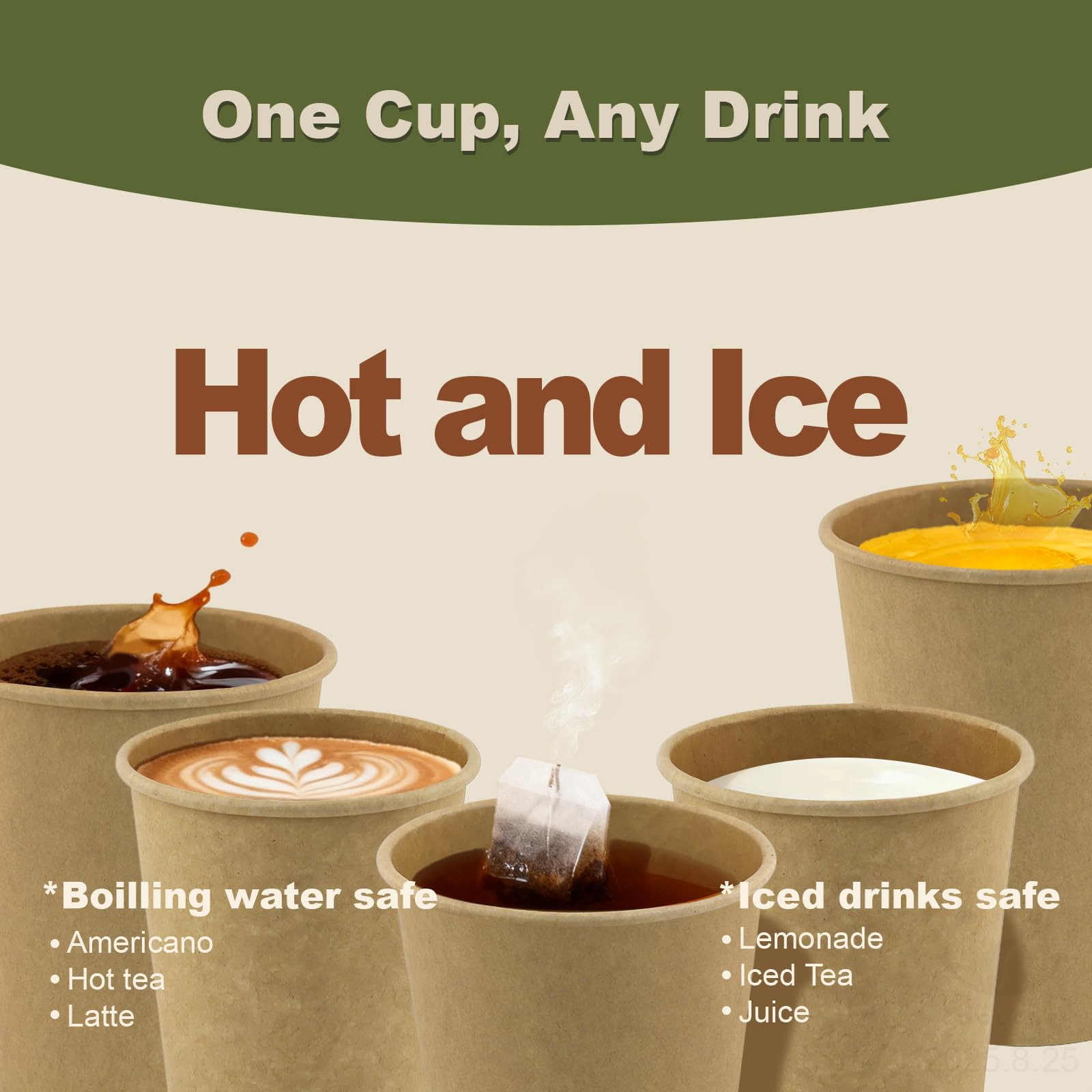 16 oz 100 Pack Corrugated Ripple Wall Disposable Coffee Cups with Lids and Straws, Heavy Duty Insulated Cups for Hot Beverage or Cold Drinks, Bulk for Restaurants, Offices, Coffee Shops(Black)
