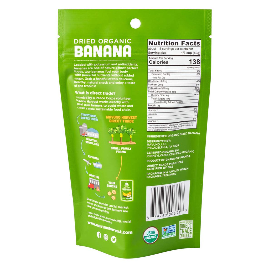 Mavuno Harvest Organic Dried Fruit Variety Pack | Dried Mango, Papaya, Pineapple, Banana, Jackfruit, & Tropical Mix | Healthy, Vegan, No Sugar Added, Non GMO Snacks for Kids & Adults | 2 Ounce, 6 Pack