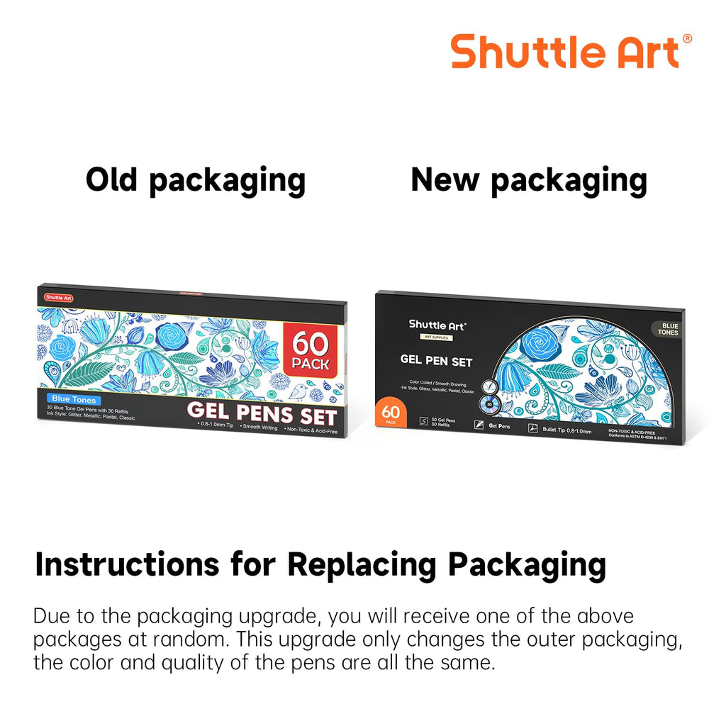 Shuttle Art Pastel Gel Pens, 24 Pastel Milky Colors Gel Pen for Black Paper, Adults Coloring Books Drawing Doodling Crafts Scrapbooking Journaling