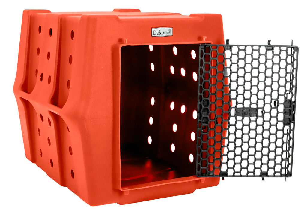 Dakota 283 Canine Rough and Tough Economy Dog Crate w/ Removable Two-Way Door - Heavy Duty Outdoor Kennel for Medium Breed Dogs (Coyote Granite, Intermediate)