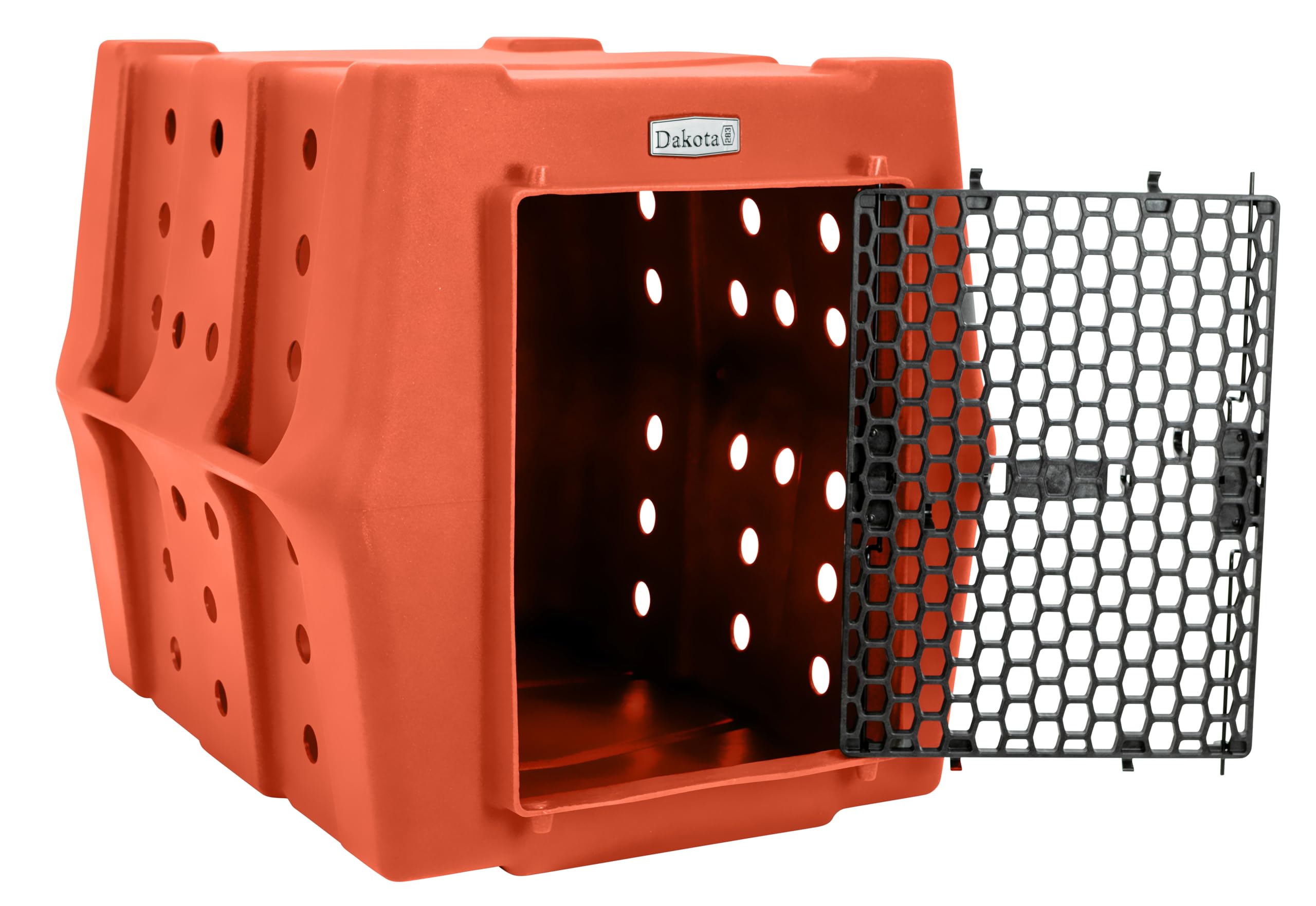 Dakota 283 Canine Rough and Tough Economy Dog Crate w/ Removable Two-Way Door - Heavy Duty Outdoor Kennel for Medium Breed Dogs (Coyote Granite, Intermediate)