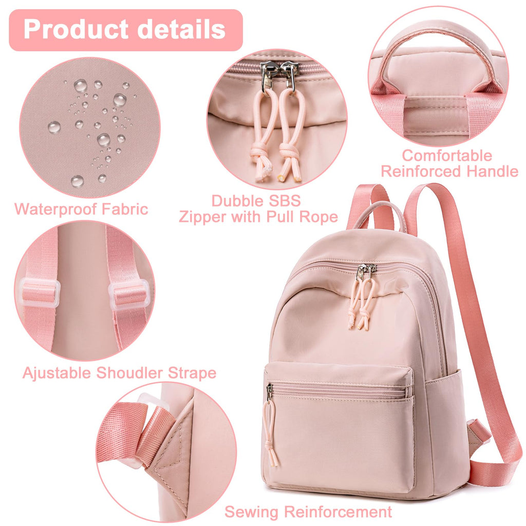 BTOOP Mini Backpack Women Girls Water-resistant Small Backpack Purse Shoulder Bag for Womens Adult Kids School Travel