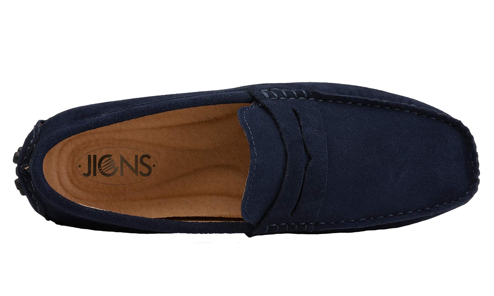 JIONS Mens Driving Penny Loafers Suede Moccasins Slip On Casual Dress Boat Shoes