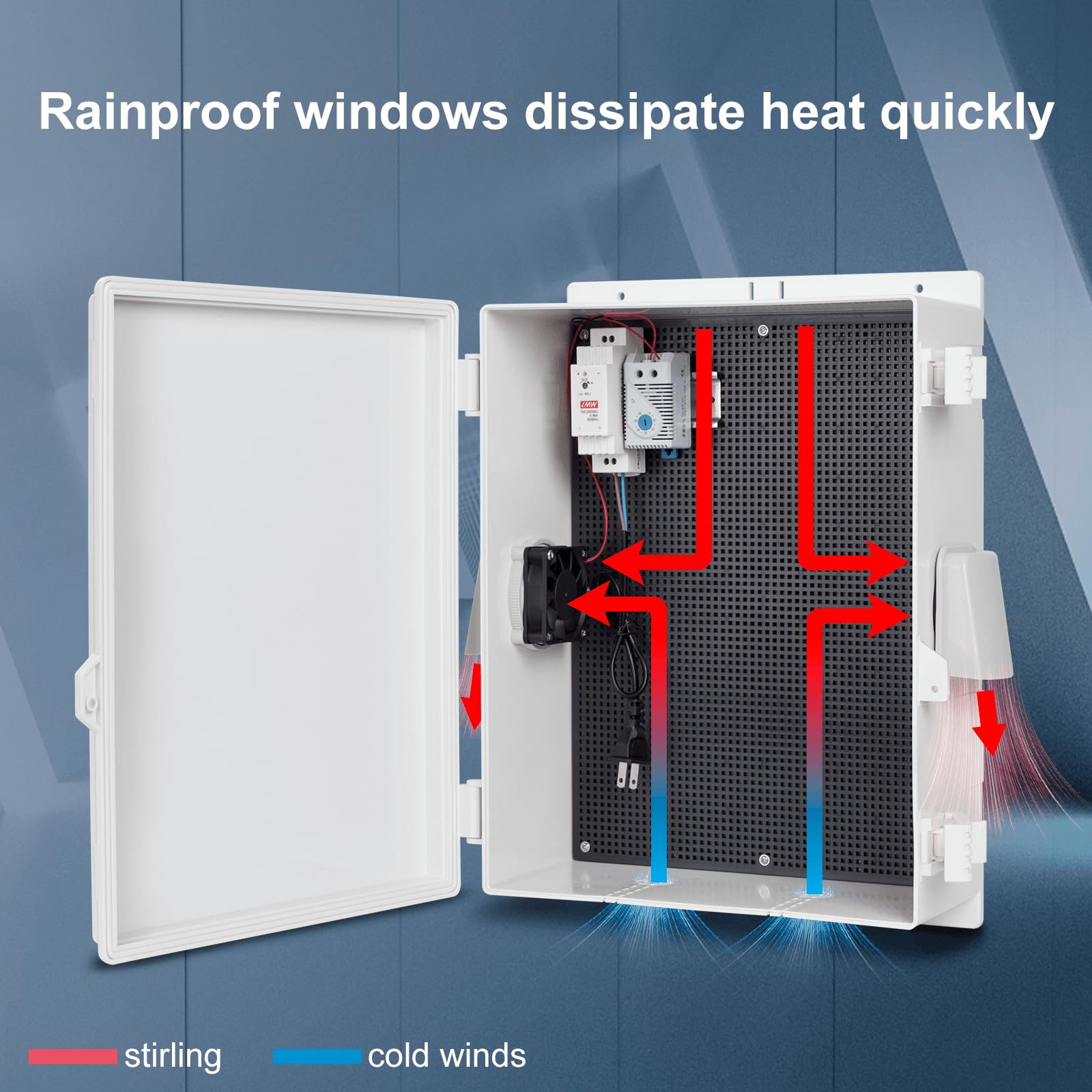 Namunanee Outdoor Electrical Junction Box, ABS Water Resistant Enclosure with Internal Mounting Panel & Hinged Cover, 9.2" H* 7" L* 4.6" W