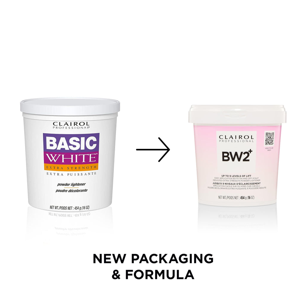 Clairol Professional BW2+ Extra Strength Powder Lightener, Up to 9 Levels of Lift for Hair Highlights & Lightening