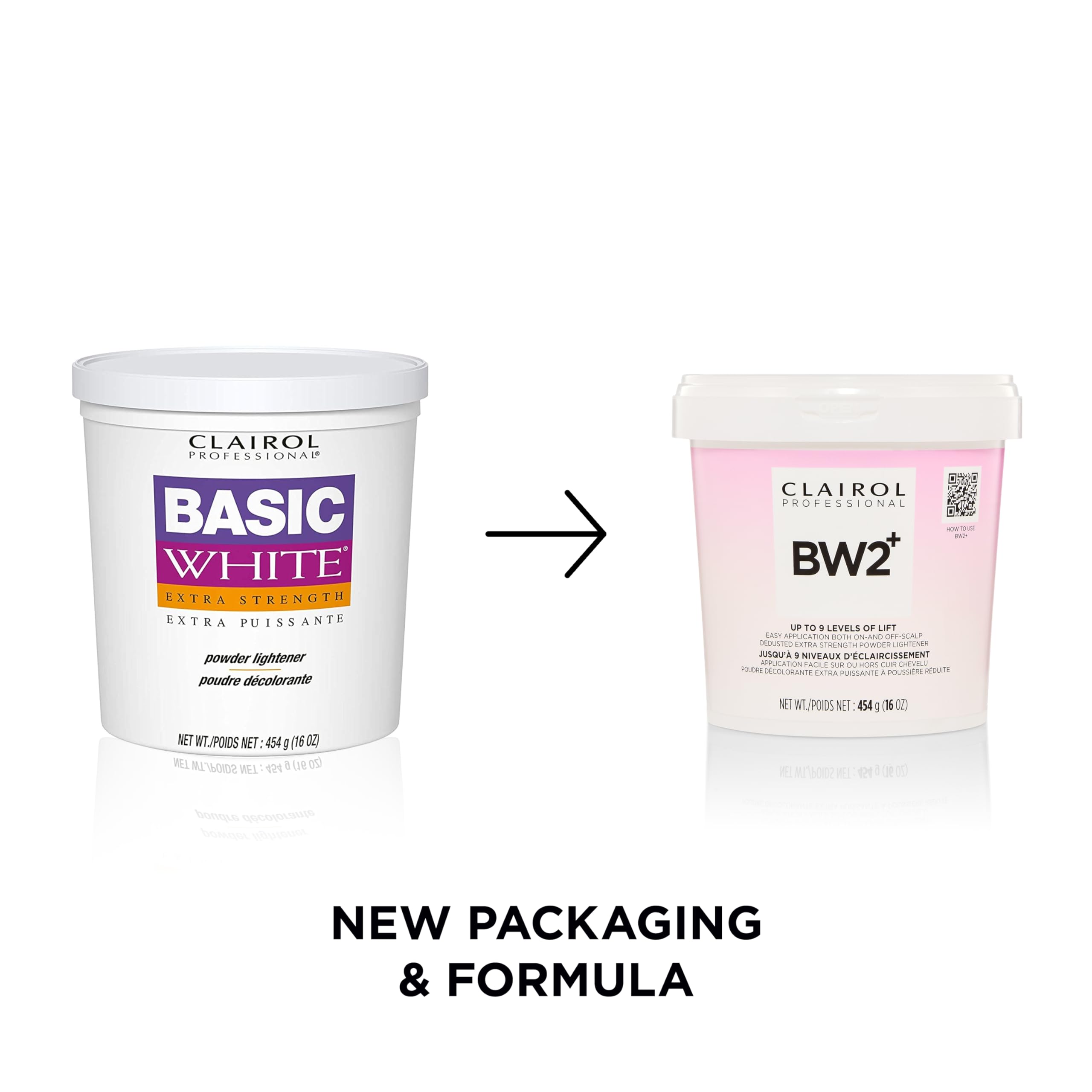 Clairol Professional BW2+ Extra Strength Powder Lightener, Up to 9 Levels of Lift for Hair Highlights & Lightening