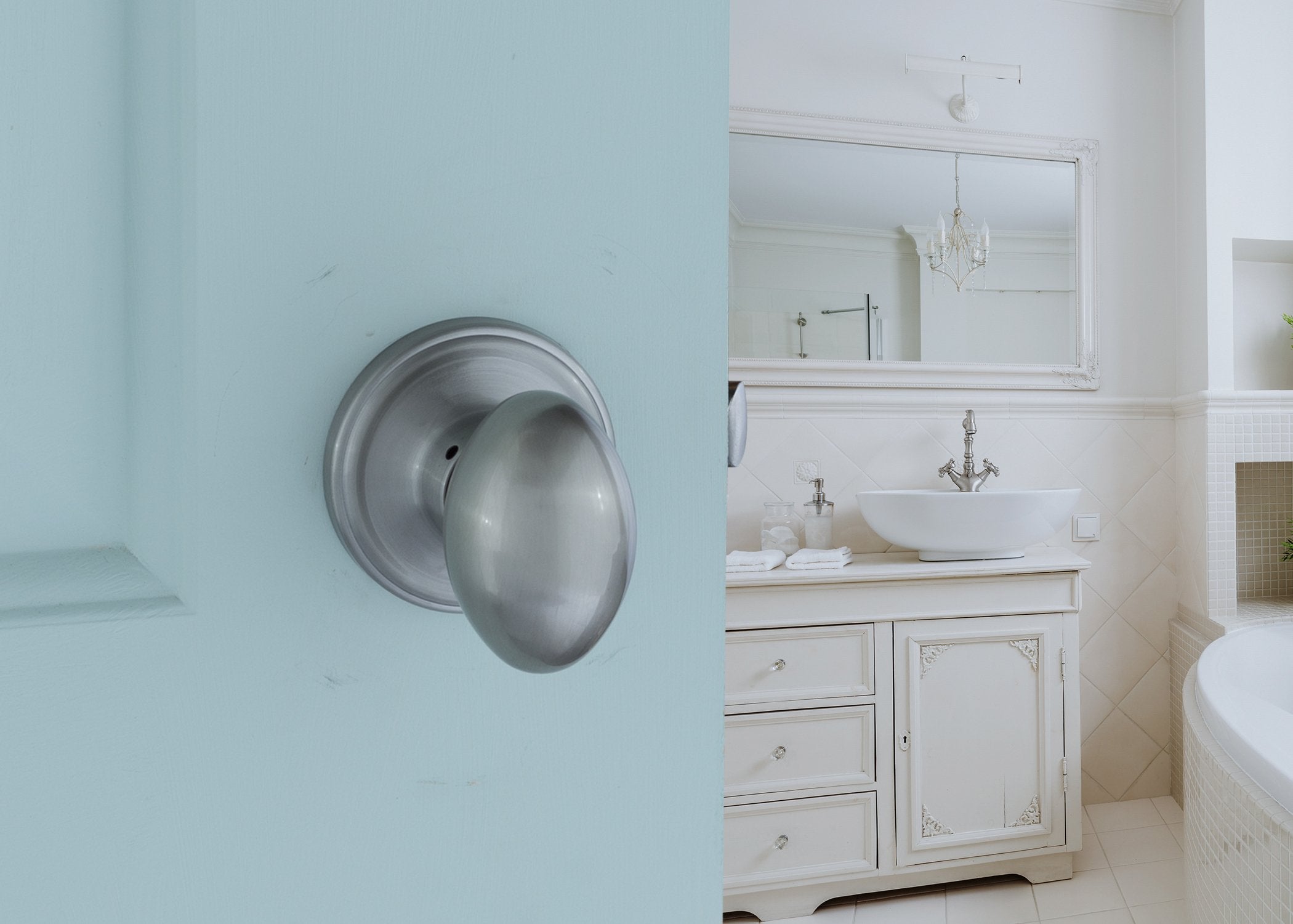Copper Creek EK2090BC Egg Door Knob, Dummy Function, 1 Pack, in Black