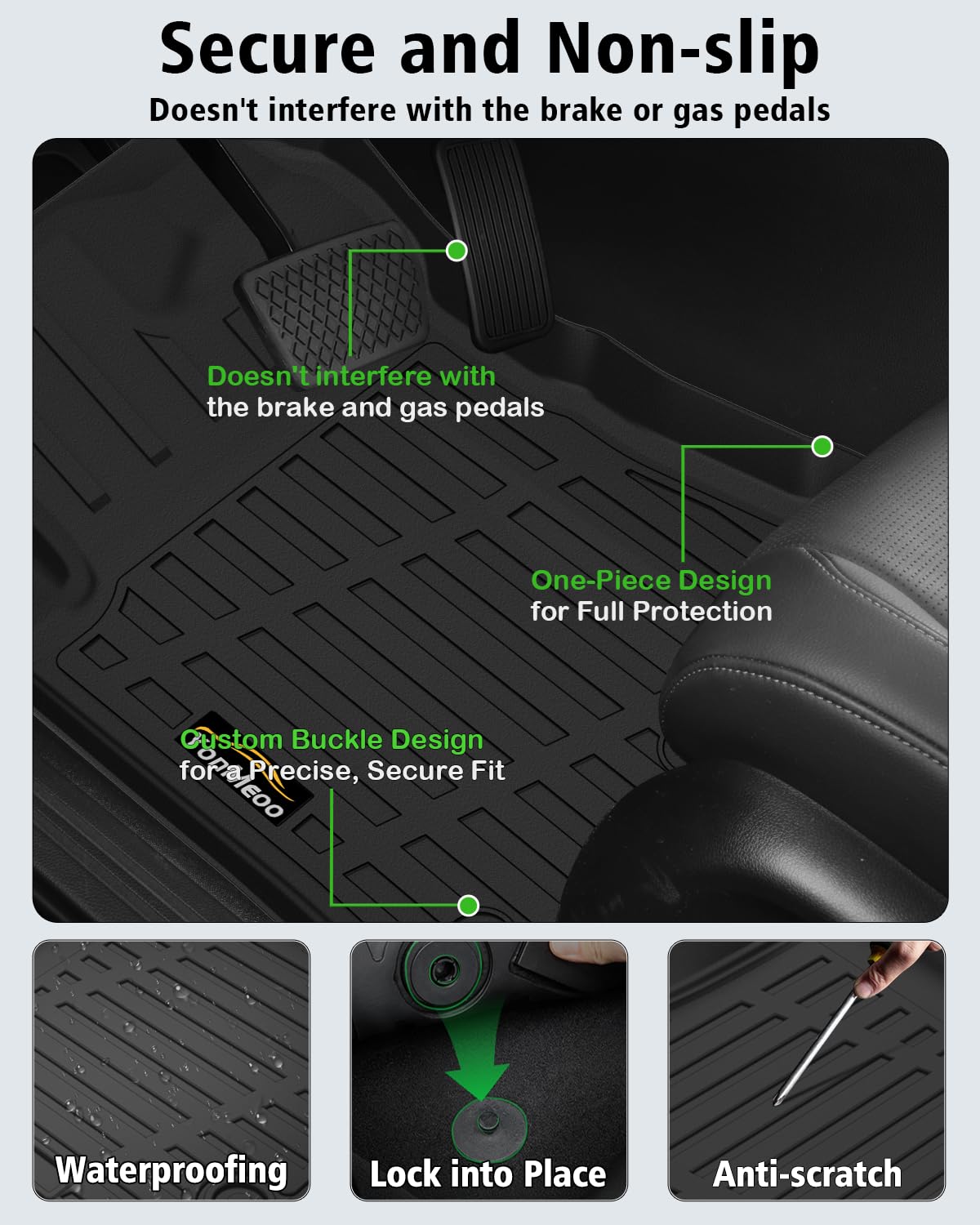 Floor Mats & Cargo Mat & Backrest Mat Custom for Toyota RAV4 Hybrid 2026 (Not for Cargo Area with Subwoofer) (Not for Phev), Door Sill Guards, All Weather TPE Floor Liners for RAV-4 2026 Accessories