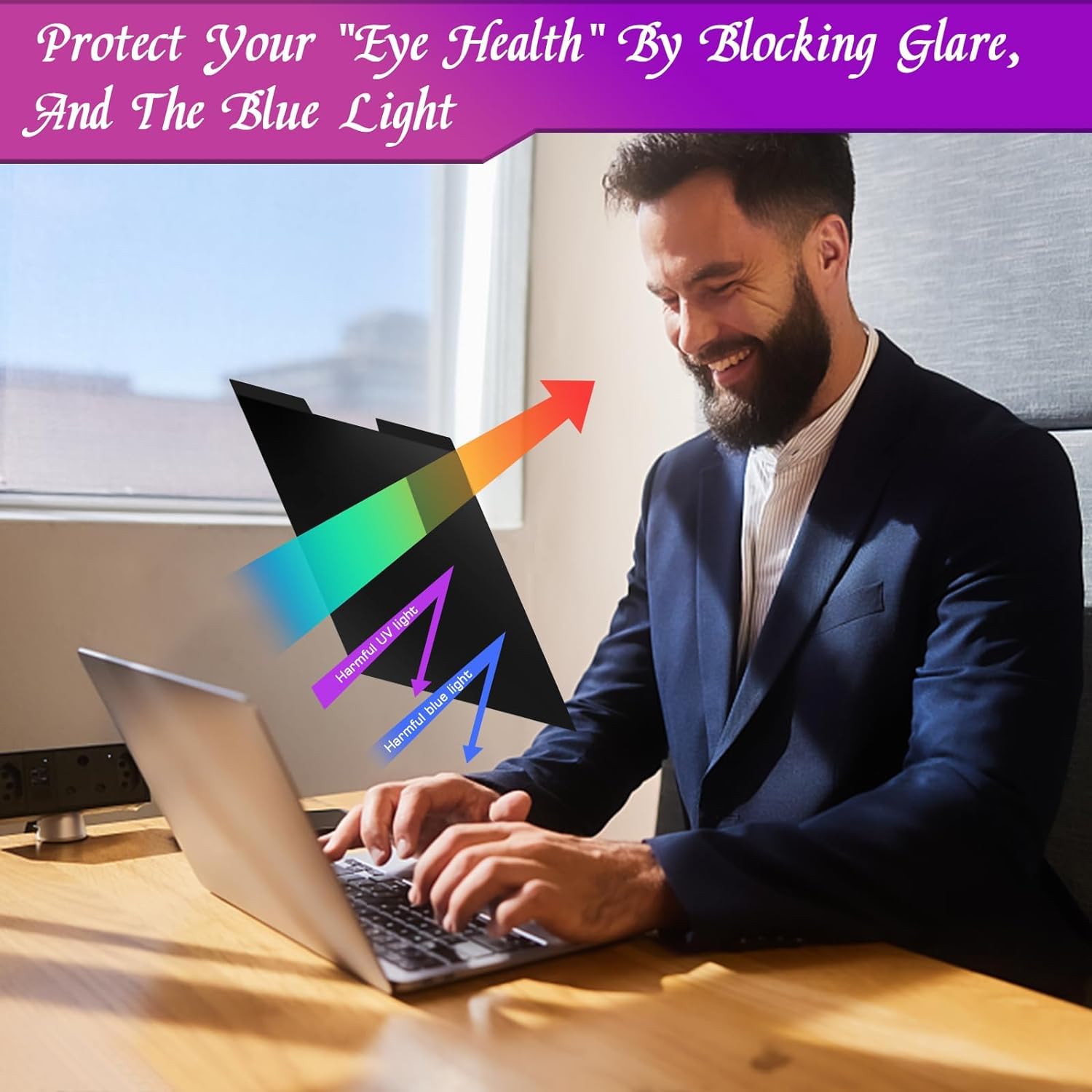 PYS MacBook Air 13.6 Inch Magnetic Privacy Screen for M2 Chip 2022 (A2681) - Removable Anti-Spy Laptop Shield