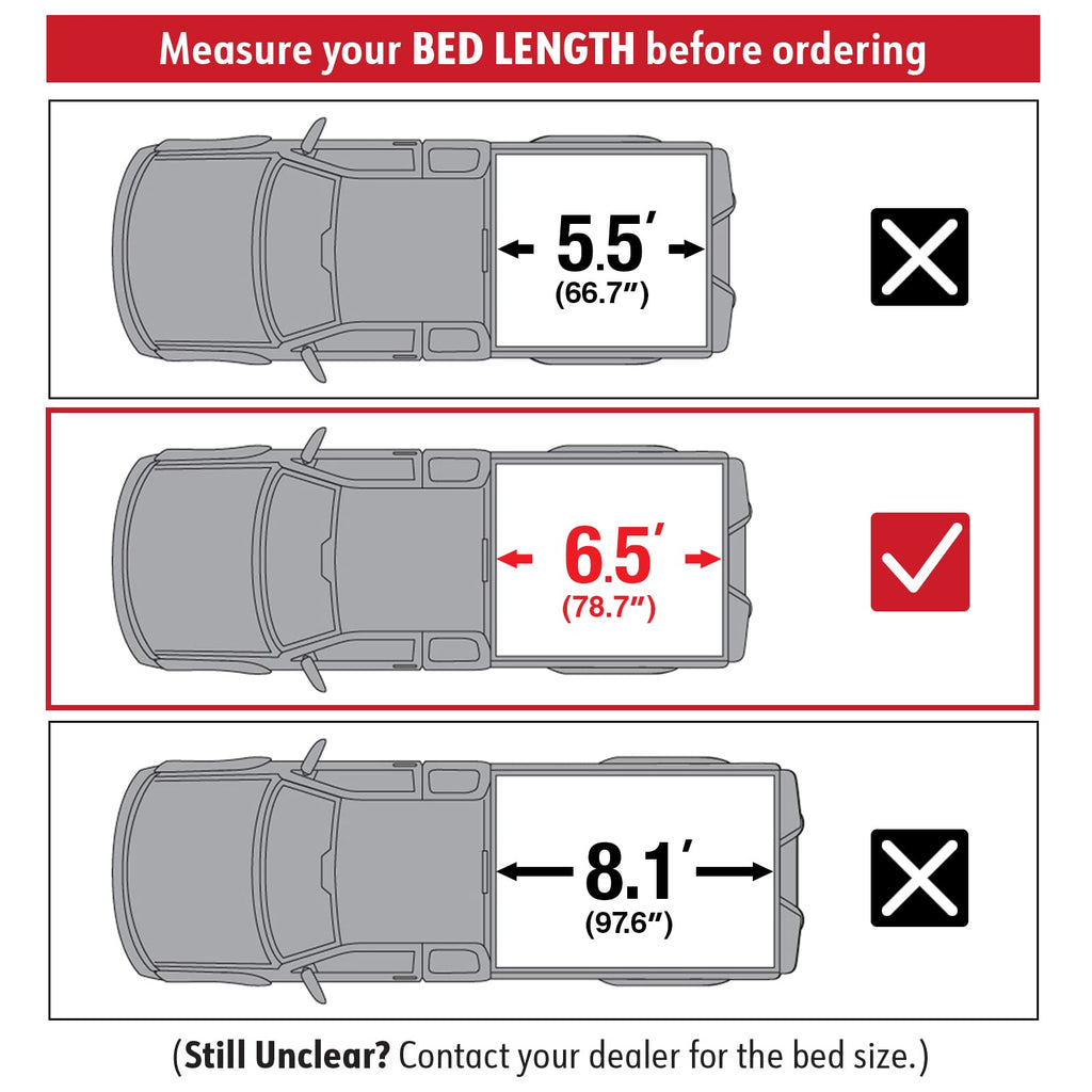 MaxMate Soft Roll-up Truck Bed Tonneau Cover Compatible with 2007-2013 Toyota Tundra | 5.5' (67") Bed | TCT169038