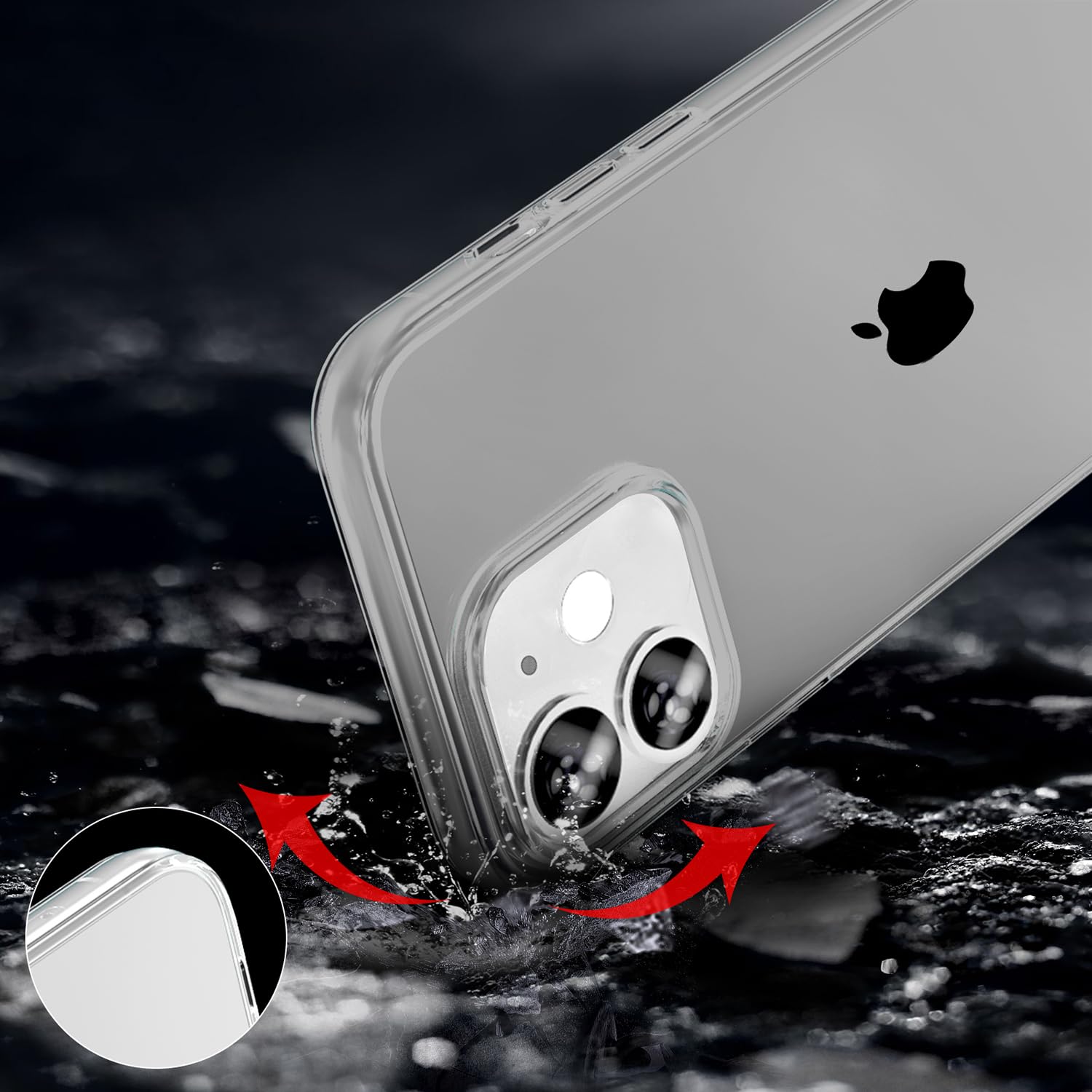 TENOC Phone Case Compatible with iPhone 11, Black Case Anti-Fingerprint Protective Bumper Matte Cover for 6.1 Inch