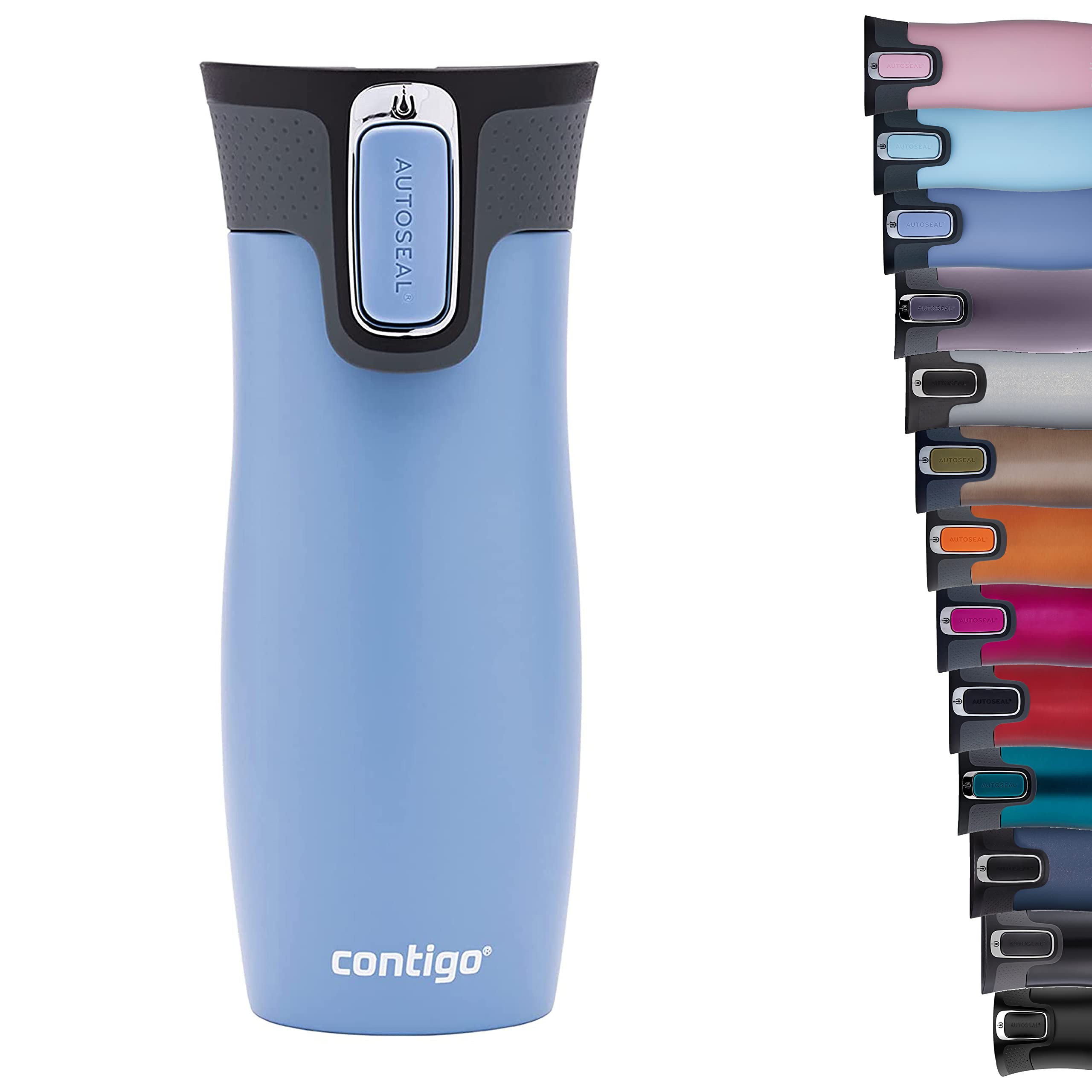 Contigo West Loop Autoseal Travel Mug, Stainless Steel Thermal Mug, Vacuum Flask, Leakproof Tumbler, Coffee Mug with BPA-Free Easy-Clean Lid