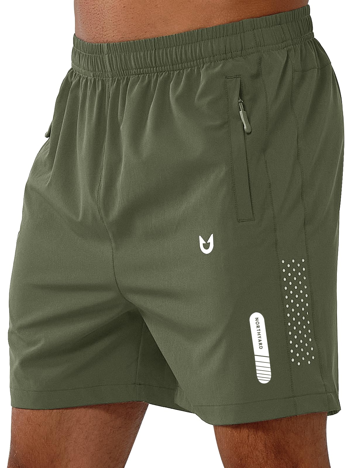 NORTHYARD Men's Athletic Running Shorts Gym Workout 7"/9"/5" Quick Dry Lightweight Sports Basketball Tennis 3 Zipper Pockets