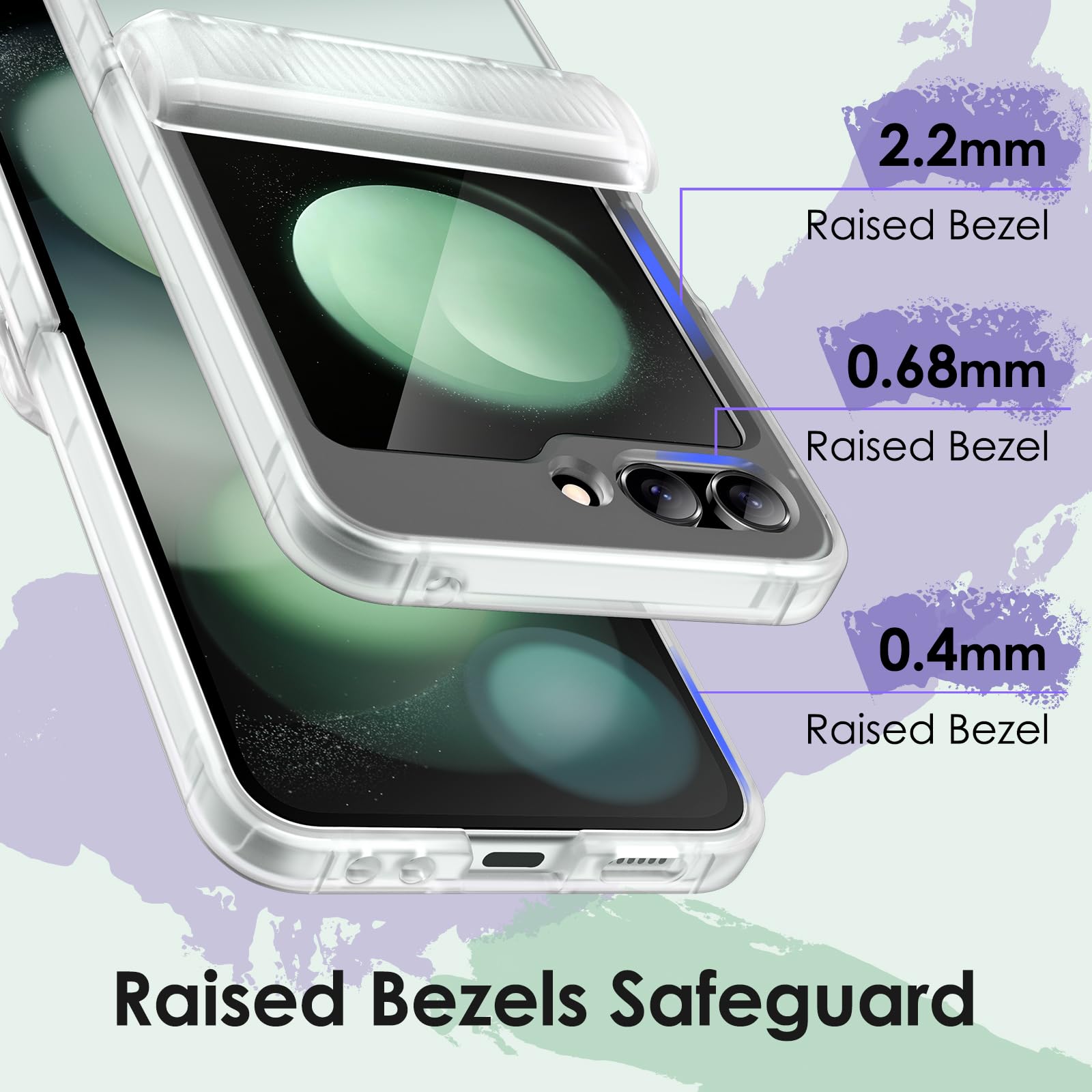 JETech Case for Samsung Galaxy Z Flip 5 2023 with Hinge Protection, Heavy Duty Rugged Protective Hard PC Phone Cover, Anti-Fingerprint Matte Finish (Black)