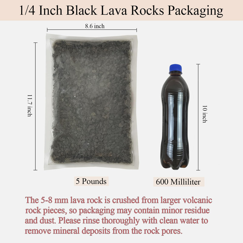 FANTIAN 2 lbs Red Lava Rocks for Plants,1/4 Inch Crush Volcanic Rock Gravel Potting Mix for Succulent Cactus Bonsai Aquarium Fire Pits and Garden Landscaping