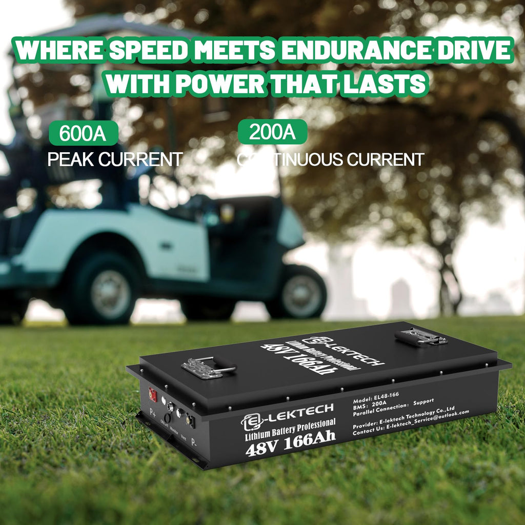 36V 100Ah LiFePO4 Lithium Golf Cart Battery with Charger, Built-in Smart 200A BMS, with Touch Monitor, Perfect for Golf Carts, Off-grid